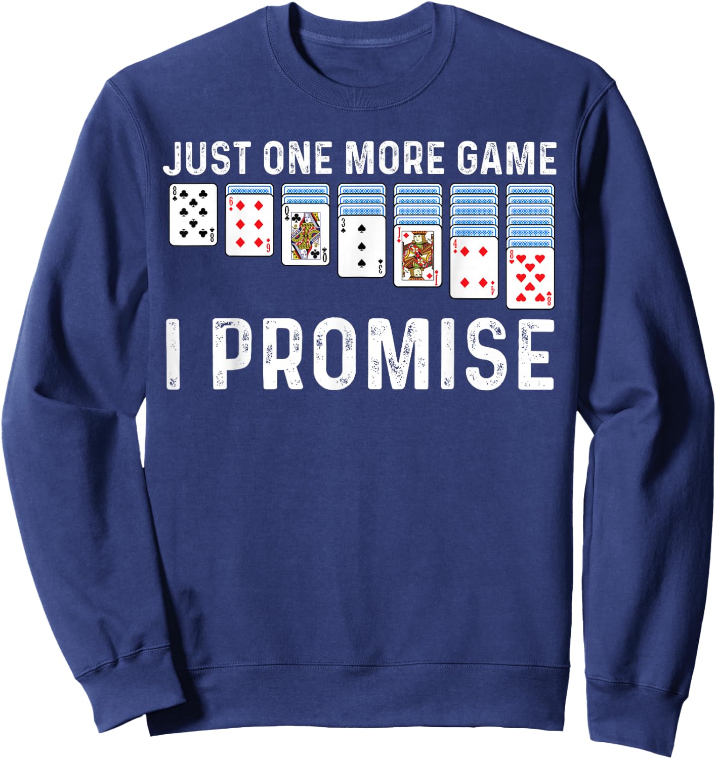 Solitaire Gift Women Card Game Player Solitaire Game Sweatshirt - Sweatshirt | Navy