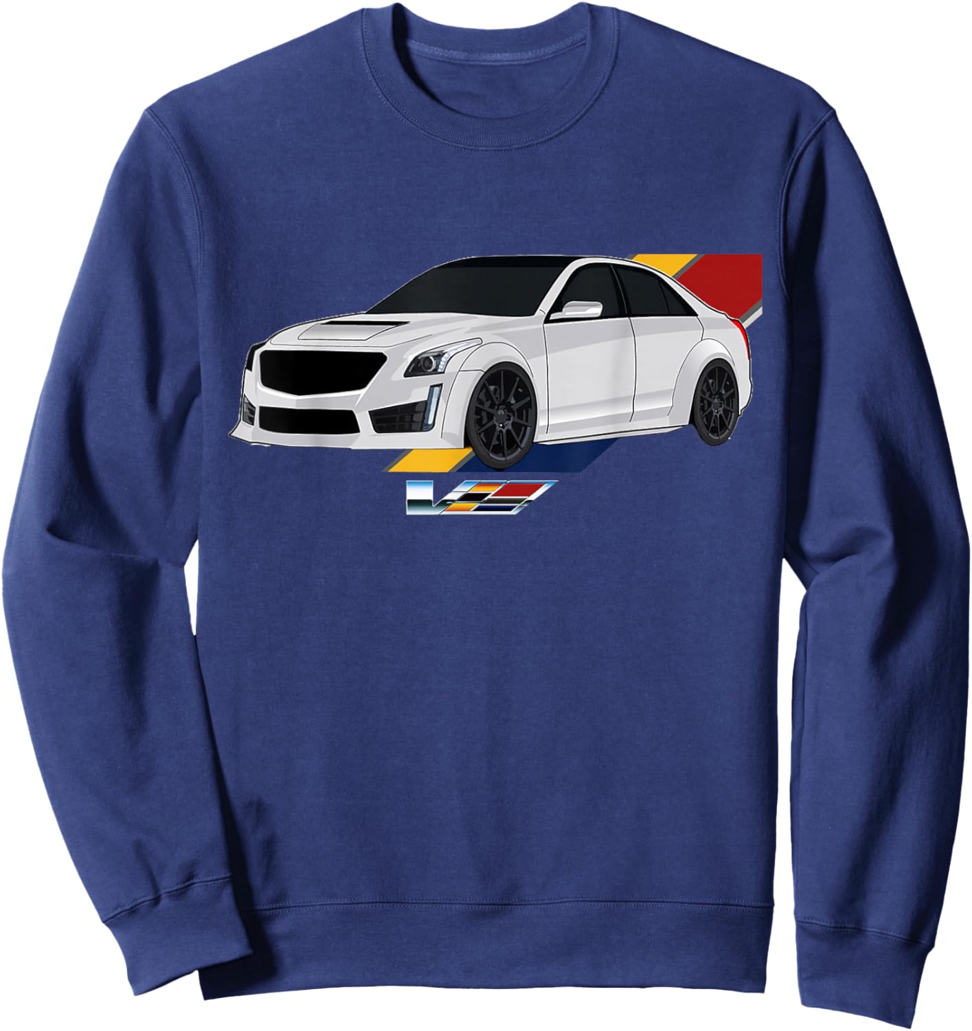 CTSV - -Adult, Black, Small, Short Sleeve, Cotton Blend, Polyester, Retro-Modern, Cars, Retro, Funny retro vintage quote saying for car lovers Sweatshirt - Sweatshirt | Navy