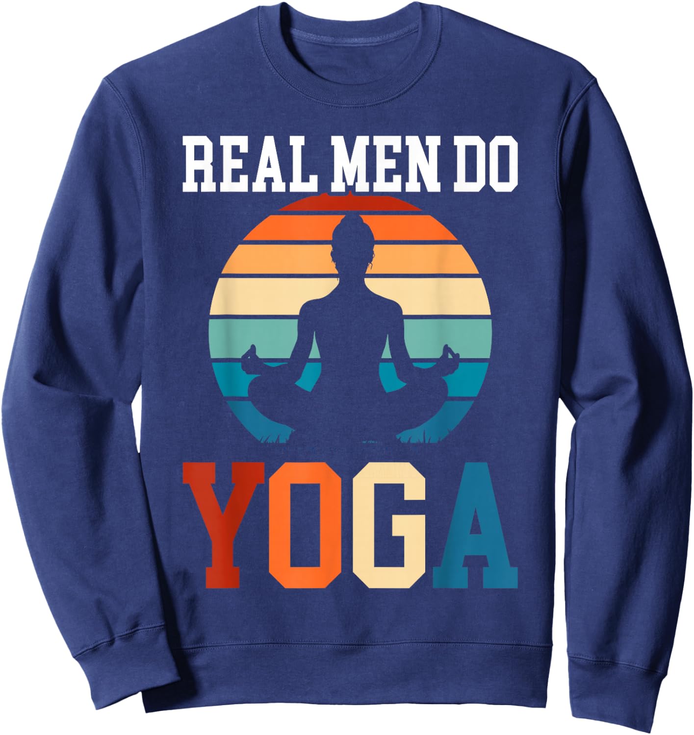 Funny Yoga Design Boys Yoga Pose Meditation Lovers Sweatshirt - Sweatshirt | Navy