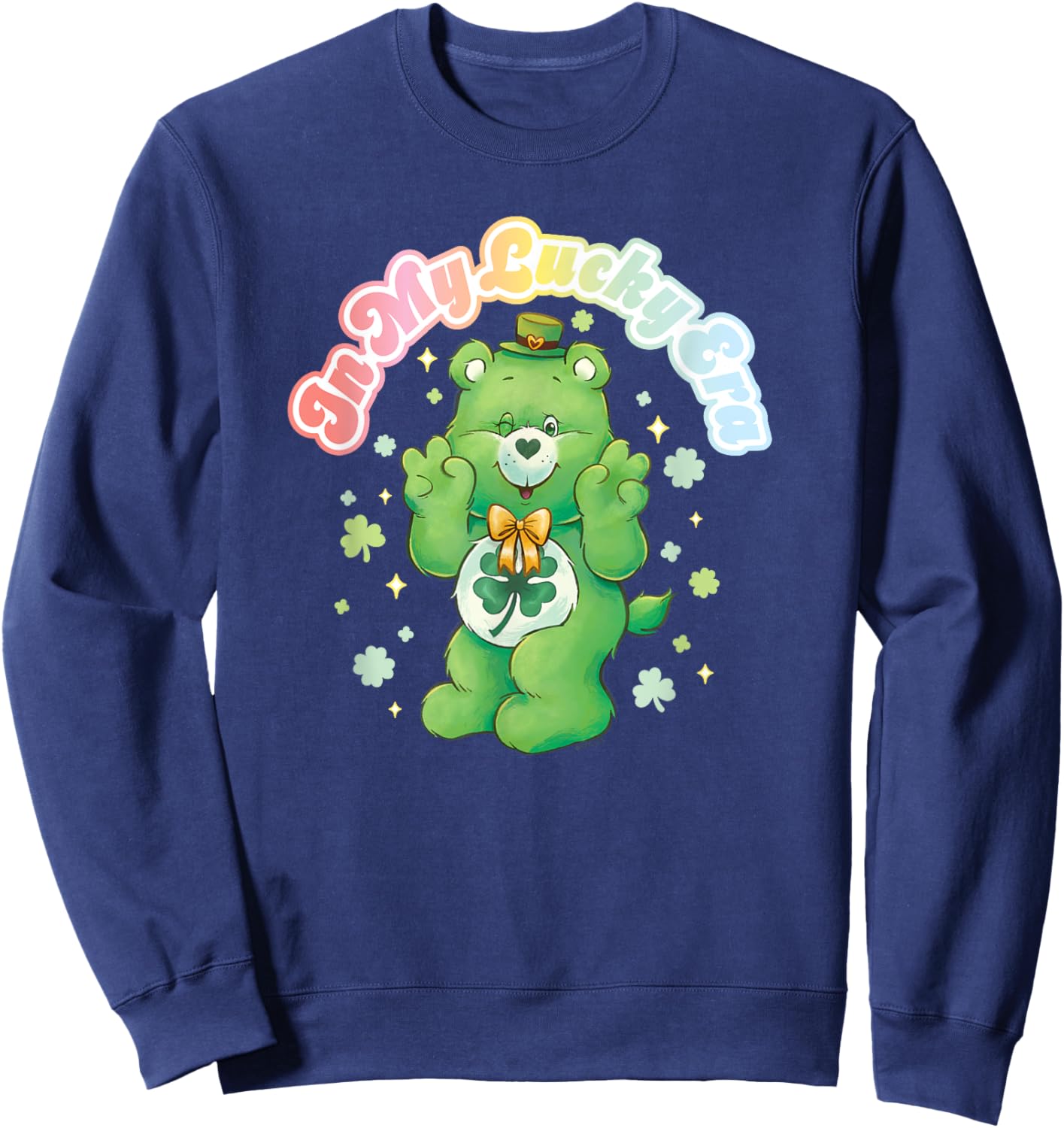 Care Bears Good Luck Bear In My Lucky Era St. Patrick's Day Sweatshirt - Sweatshirt | Navy