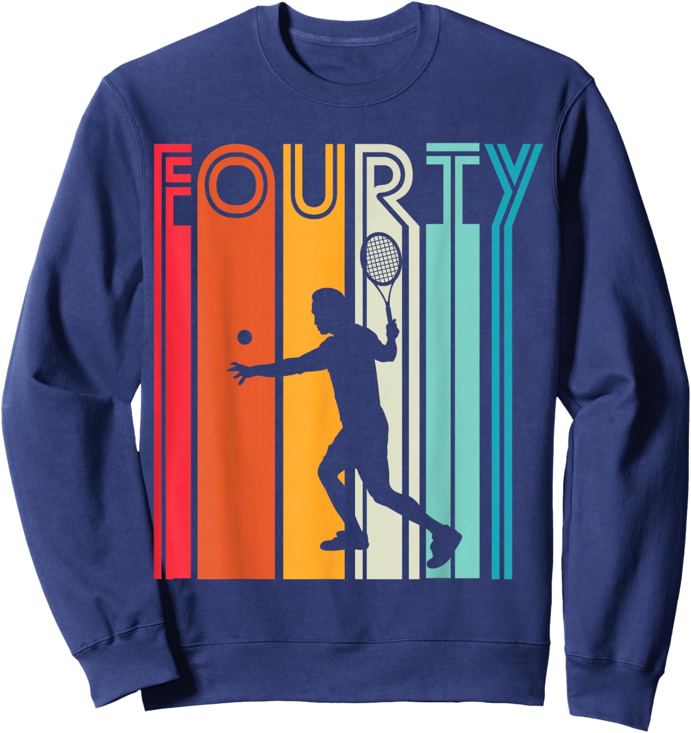 40. Birthday Gift Tennis Sport Retro Tennis Player Sweatshirt - Sweatshirt | Navy