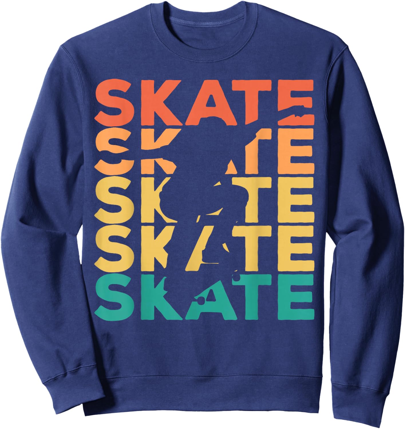 Retro Vintage Skating Gift Skaters & Skateboarders Sweatshirt - Sweatshirt | Navy