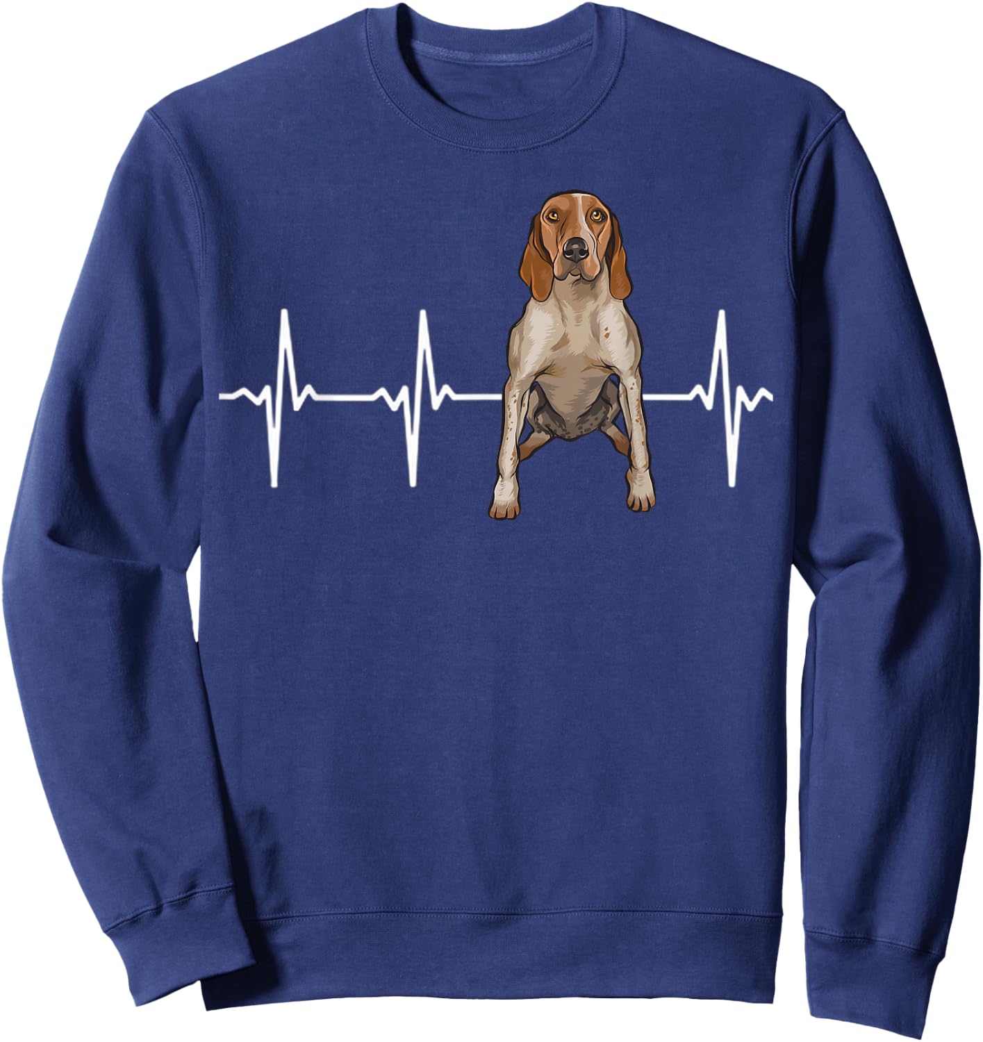 American English Coonhound Heartbeat Dog Lover Men Women Kids Sweatshirt - Sweatshirt | Navy