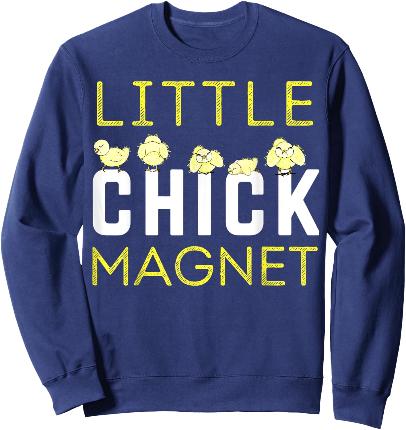 Little Chick Magnet Spring Summer Farm Boy Boys Toddlers Fun Sweatshirt - Sweatshirt | Navy