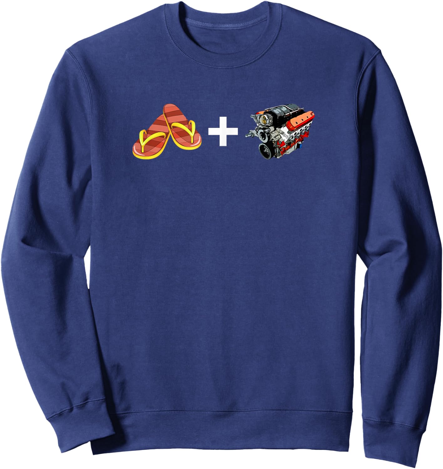 Flip Flops And LS Swaps Front And Back Graphic Sweatshirt - Sweatshirt | Navy