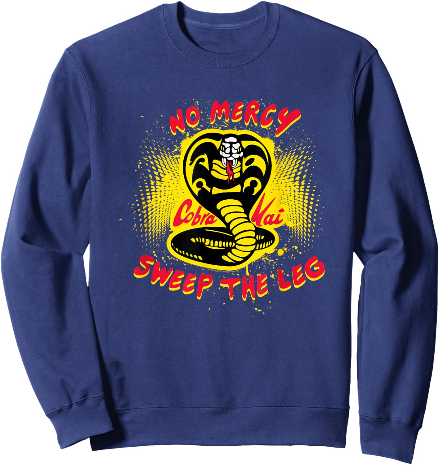 Cobra Kai No Mercy Sweep the Leg Sweatshirt - Sweatshirt | Navy