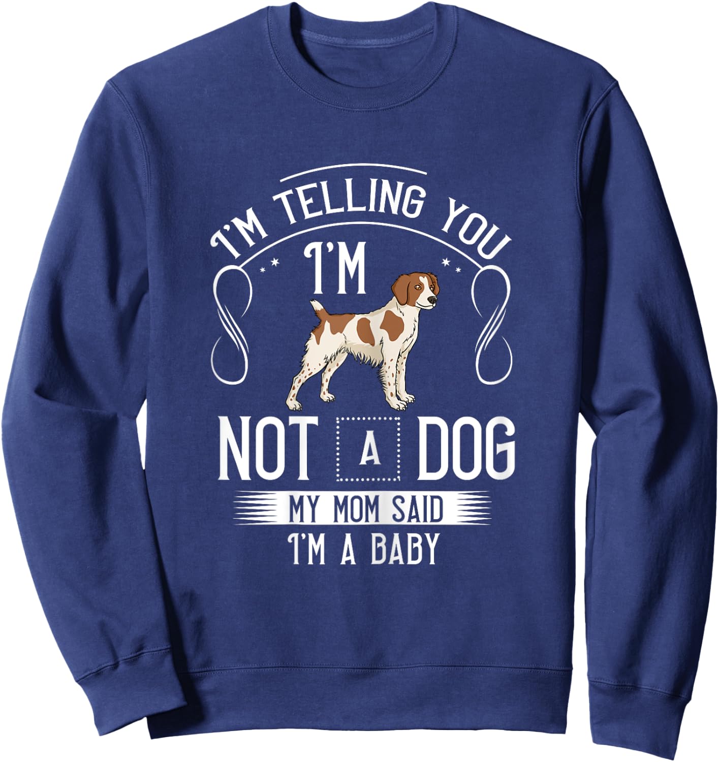 French Brittany Spaniel Puppies Owner Lover Sweatshirt - Sweatshirt | Navy