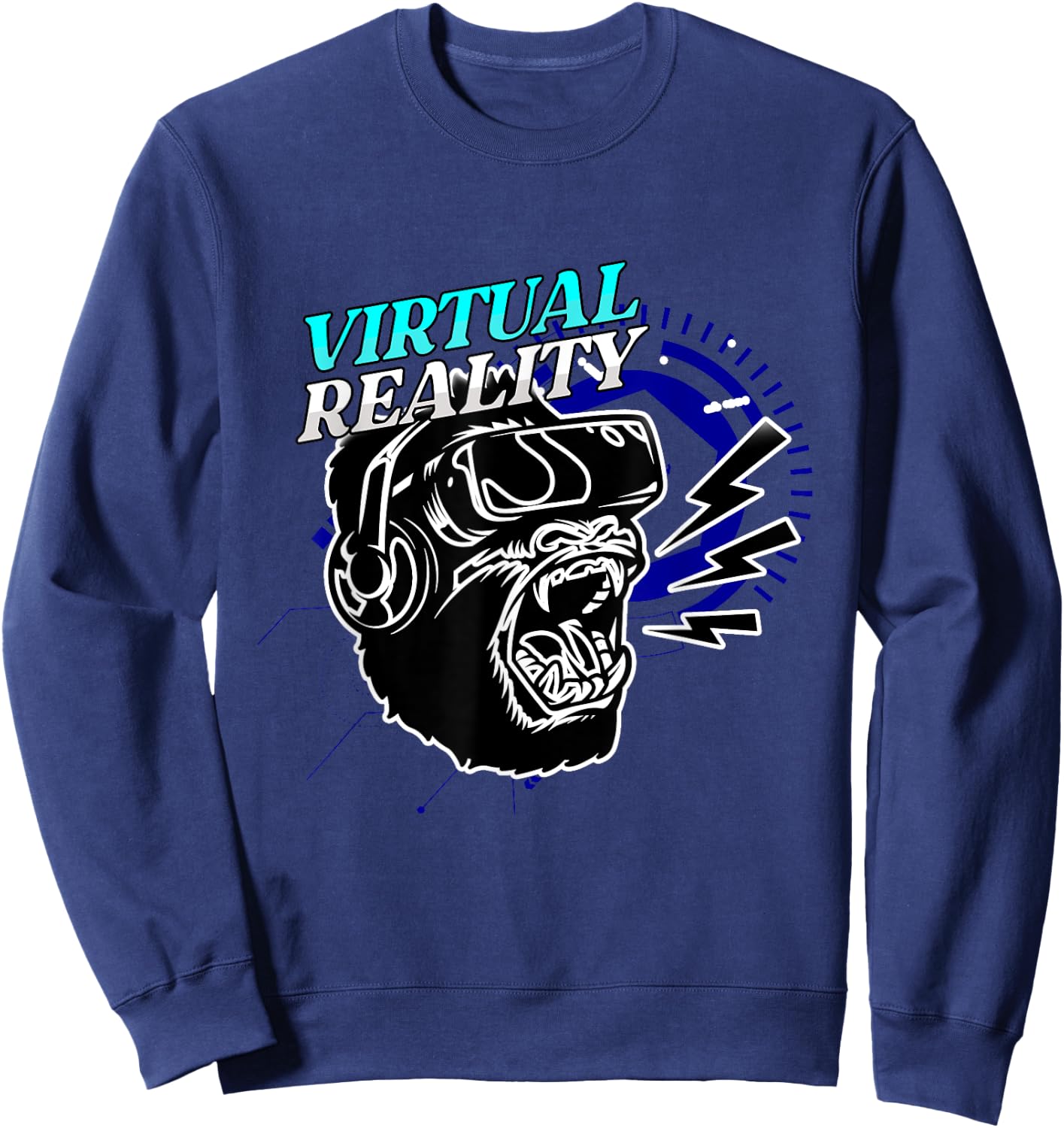 VR Virtual Reality Player Gamer Gorilla Monkey Gift Sweatshirt - Sweatshirt | Navy