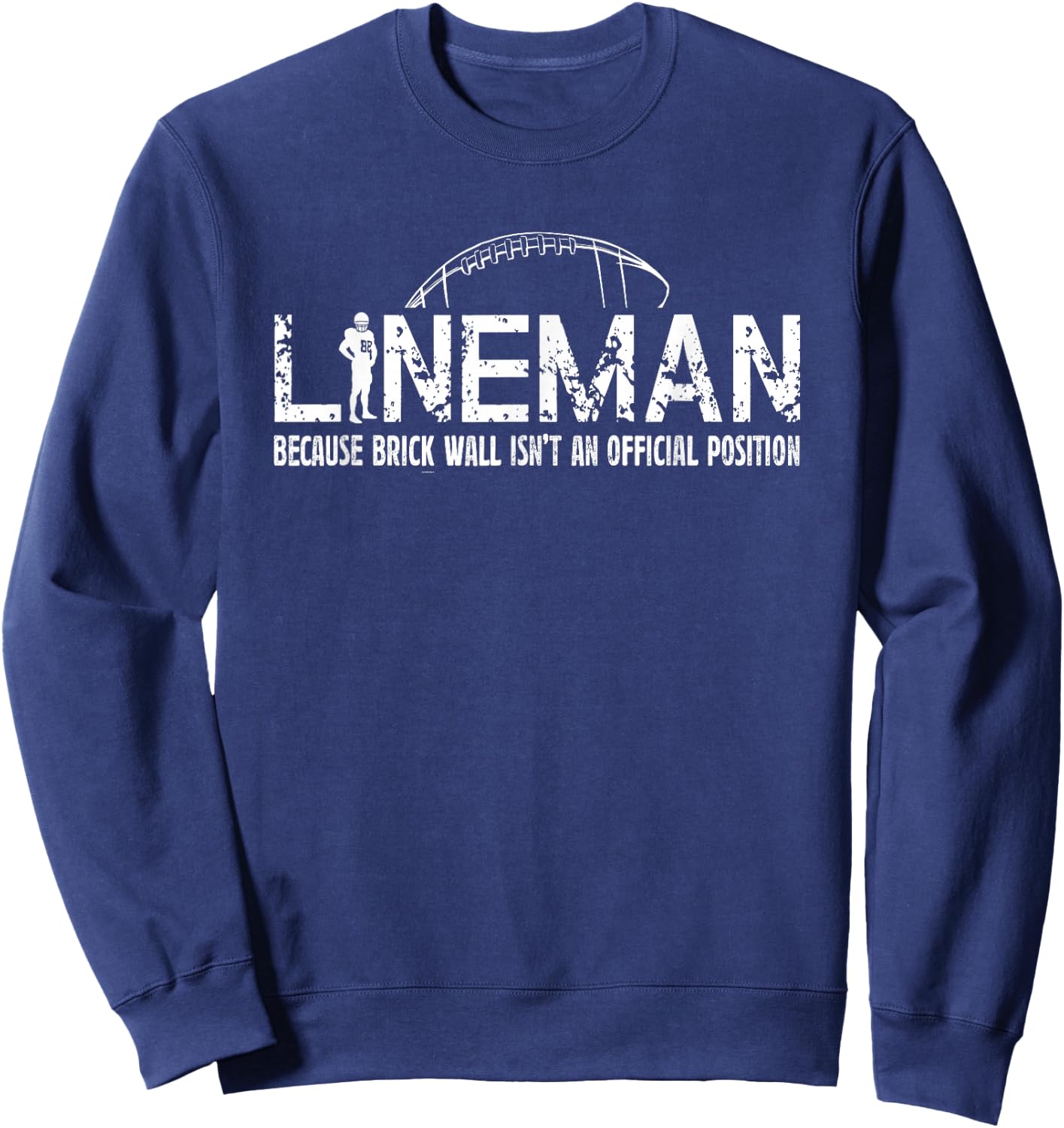American Football Lineman Sweatshirt - Sweatshirt | Navy