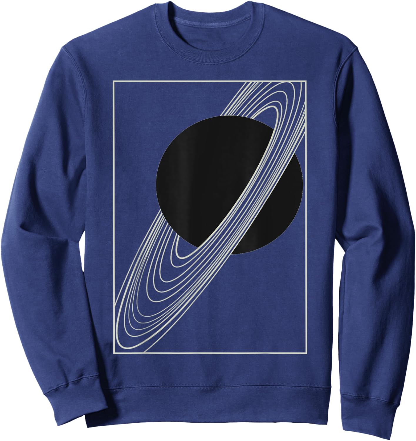 Saturn's Rings: Astronomy Print Sweatshirt - Sweatshirt | Navy