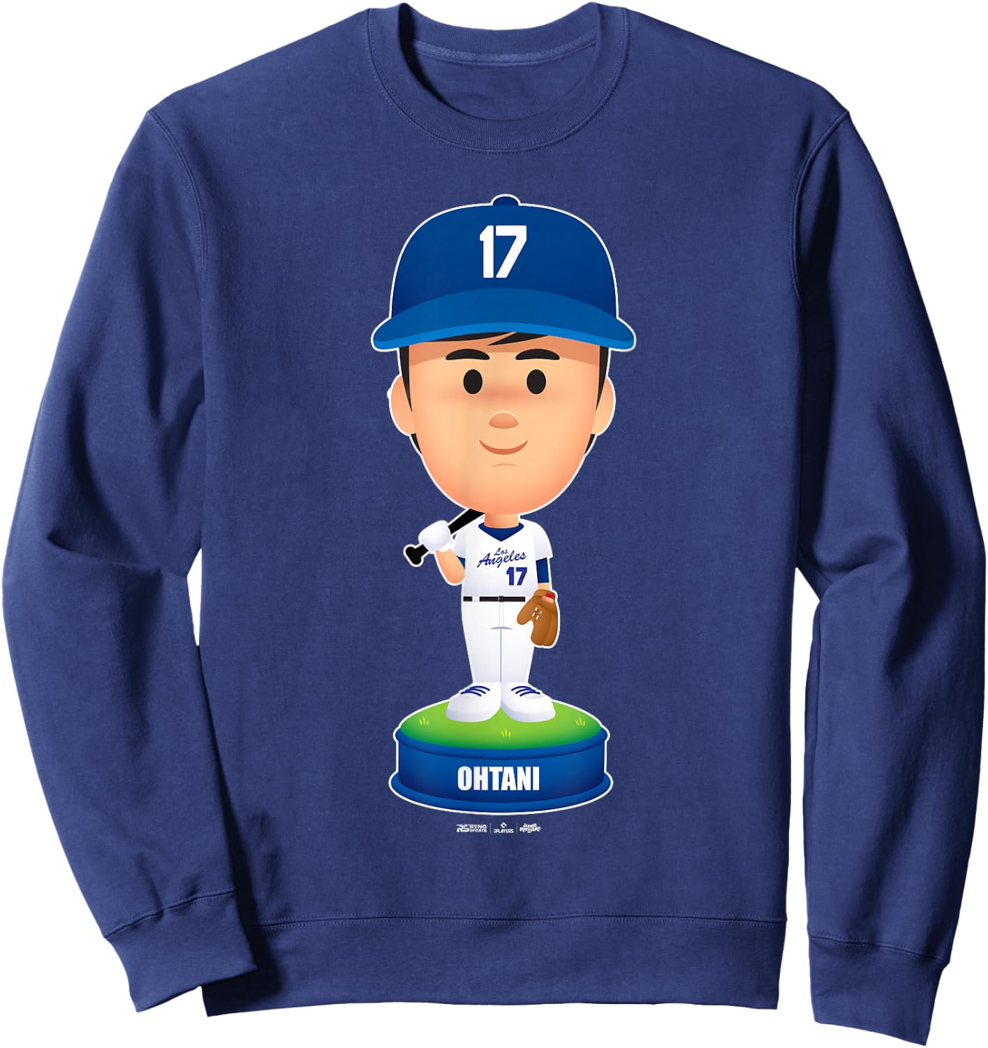 Shohei Ohtani Los Angeles Baseball Bobblehead MLBPA Sweatshirt - Sweatshirt | Navy