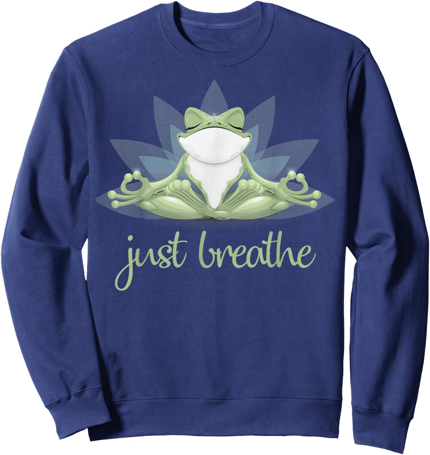 Funny Frog Yoga Meditation Pilates Yoga Animals Lover Sweatshirt - Sweatshirt | Navy