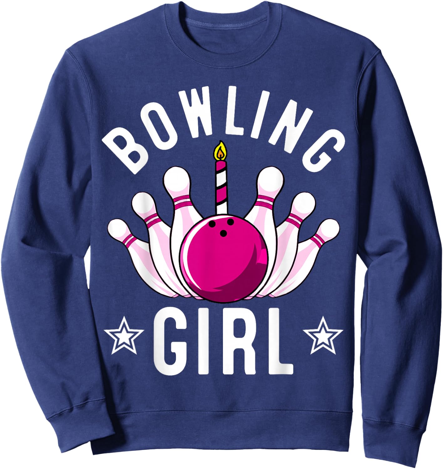 Funny Bowling Gift Kids Cool Bowler Girls Birthday Party Sweatshirt - Sweatshirt | Navy