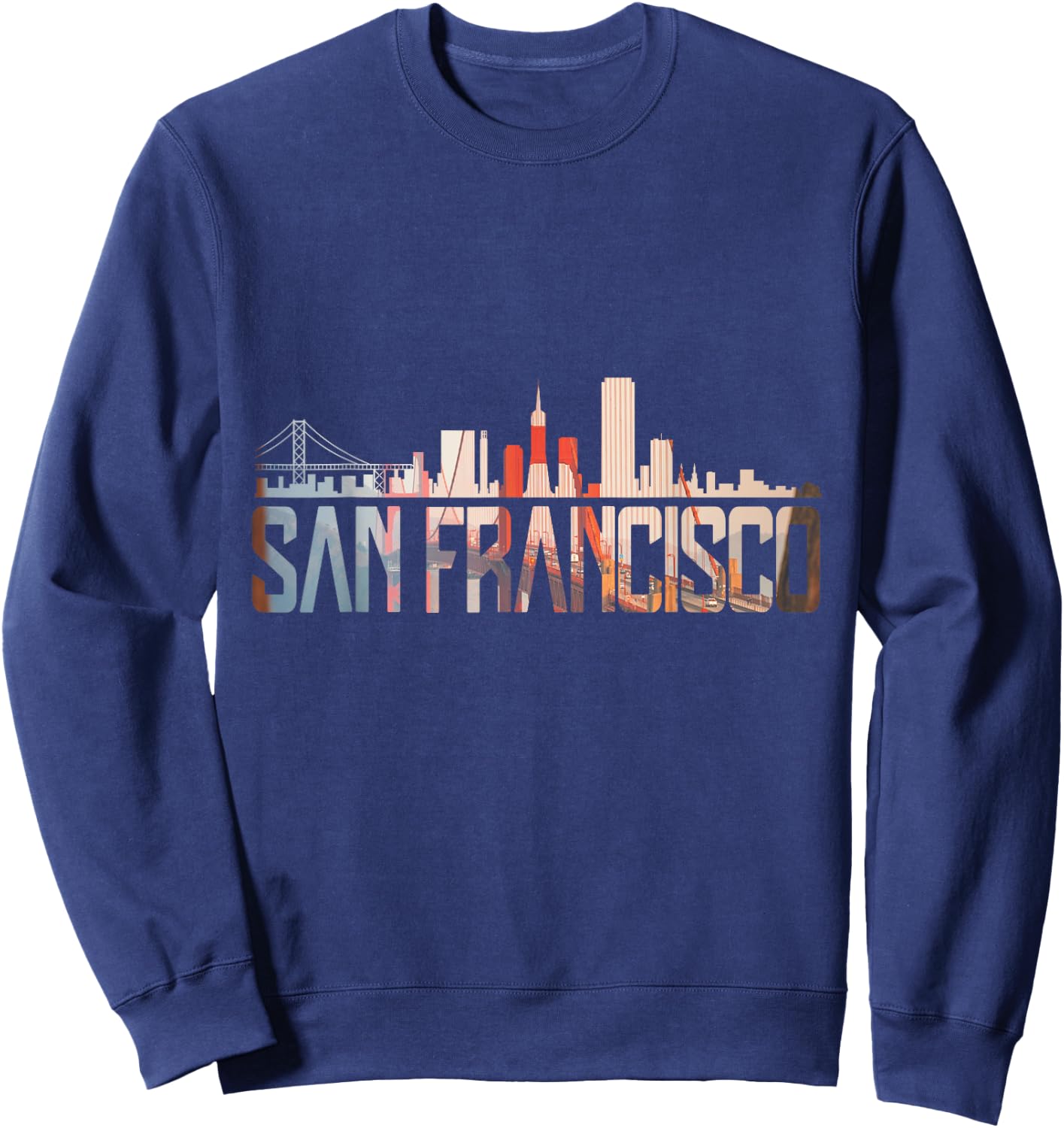 San Francisco Golden Gate Brigde California Skyline Sweatshirt - Sweatshirt | Navy