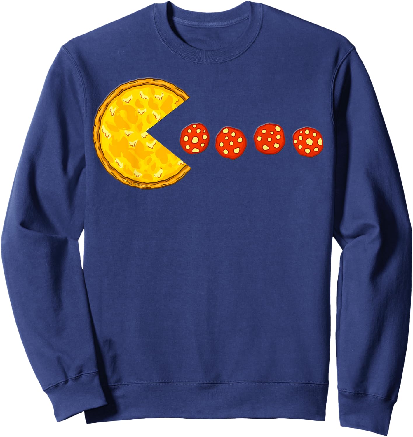 Funny Pizza Lovers Pizza Food Pepperoni - Pizza Sweatshirt - Sweatshirt | Navy