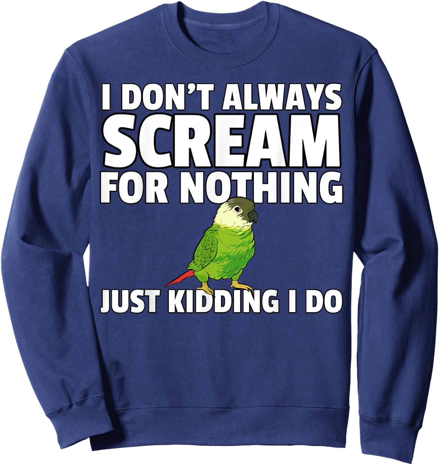 Green Cheek Conure Sweatshirt - Sweatshirt | Navy