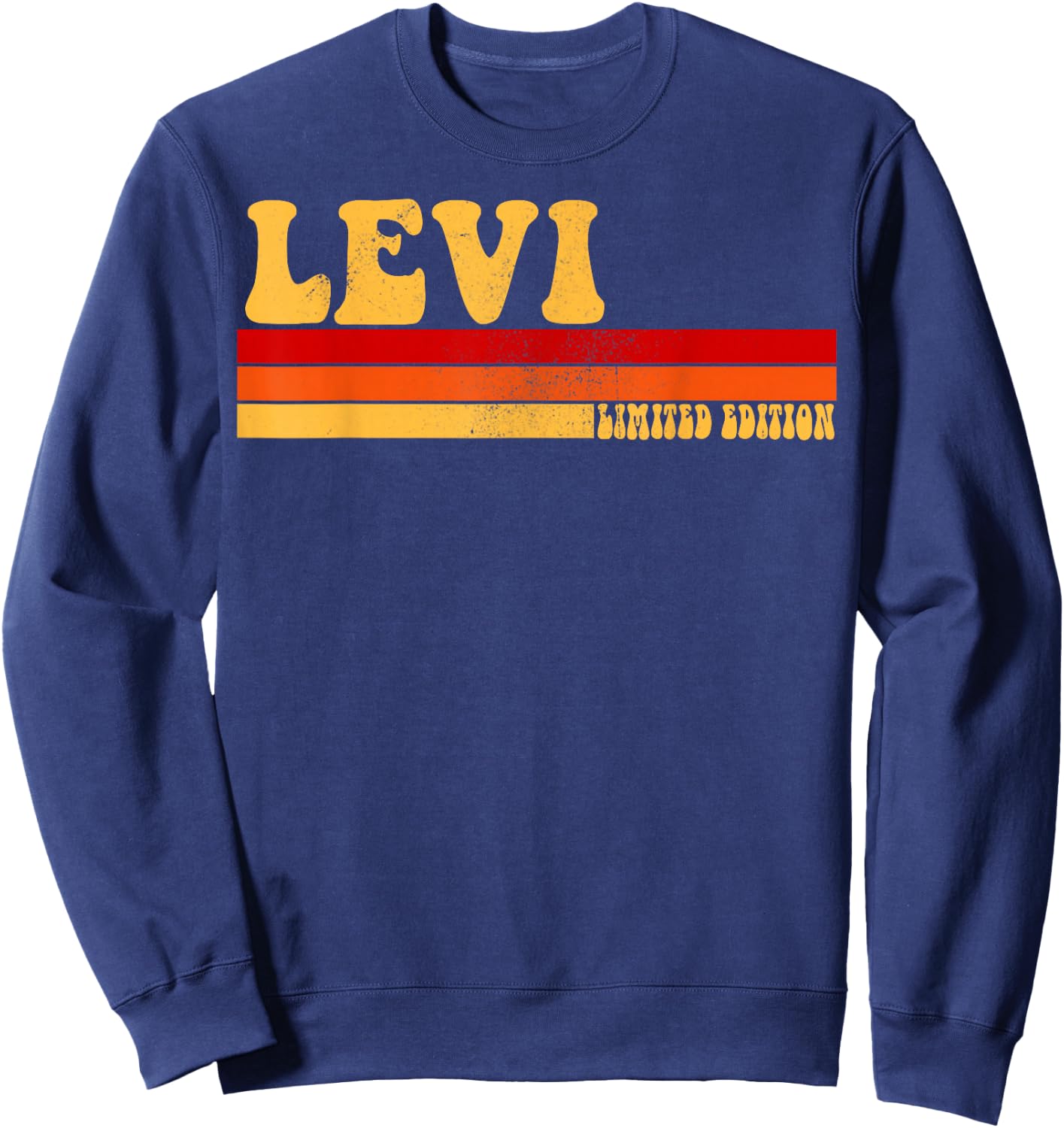 LEVI Name Personalized Idea Men Retro Vintage LEVI Sweatshirt - Sweatshirt | Navy