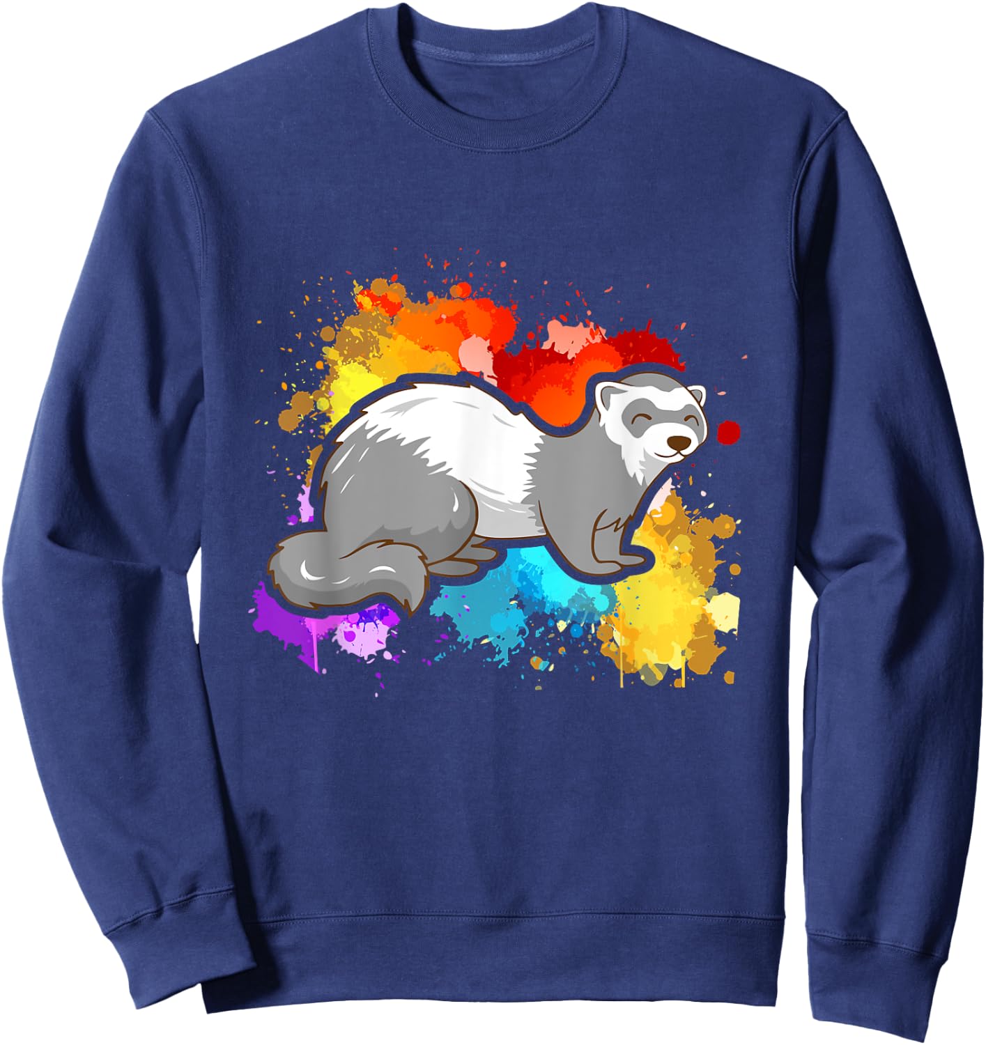 Colorful Ferret Sweatshirt - Sweatshirt | Navy