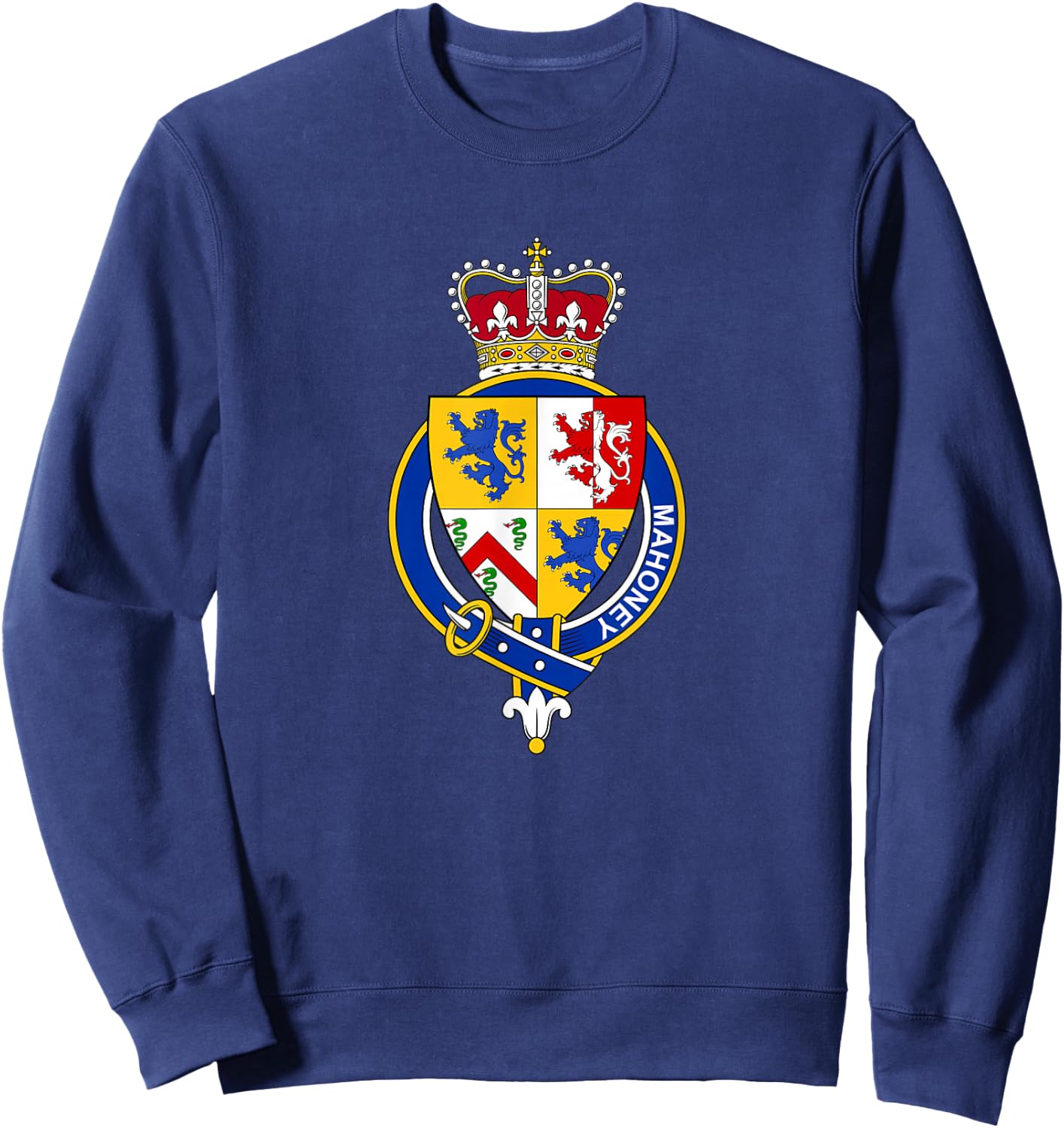 Mahoney Coat of Arms - Family Crest Sweatshirt - Sweatshirt | Navy