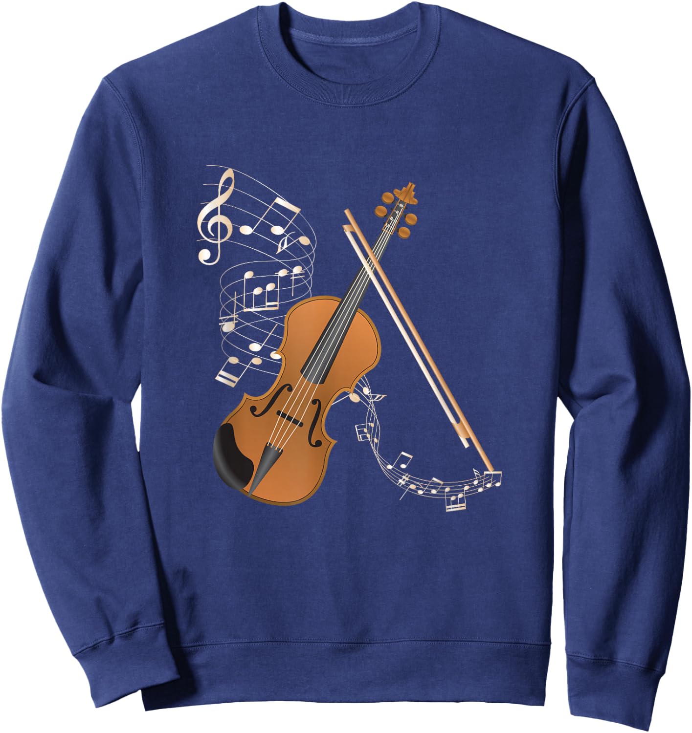 Orchestra Violin Player Gift Musical Instrument Violin Small Sweatshirt - Sweatshirt | Navy