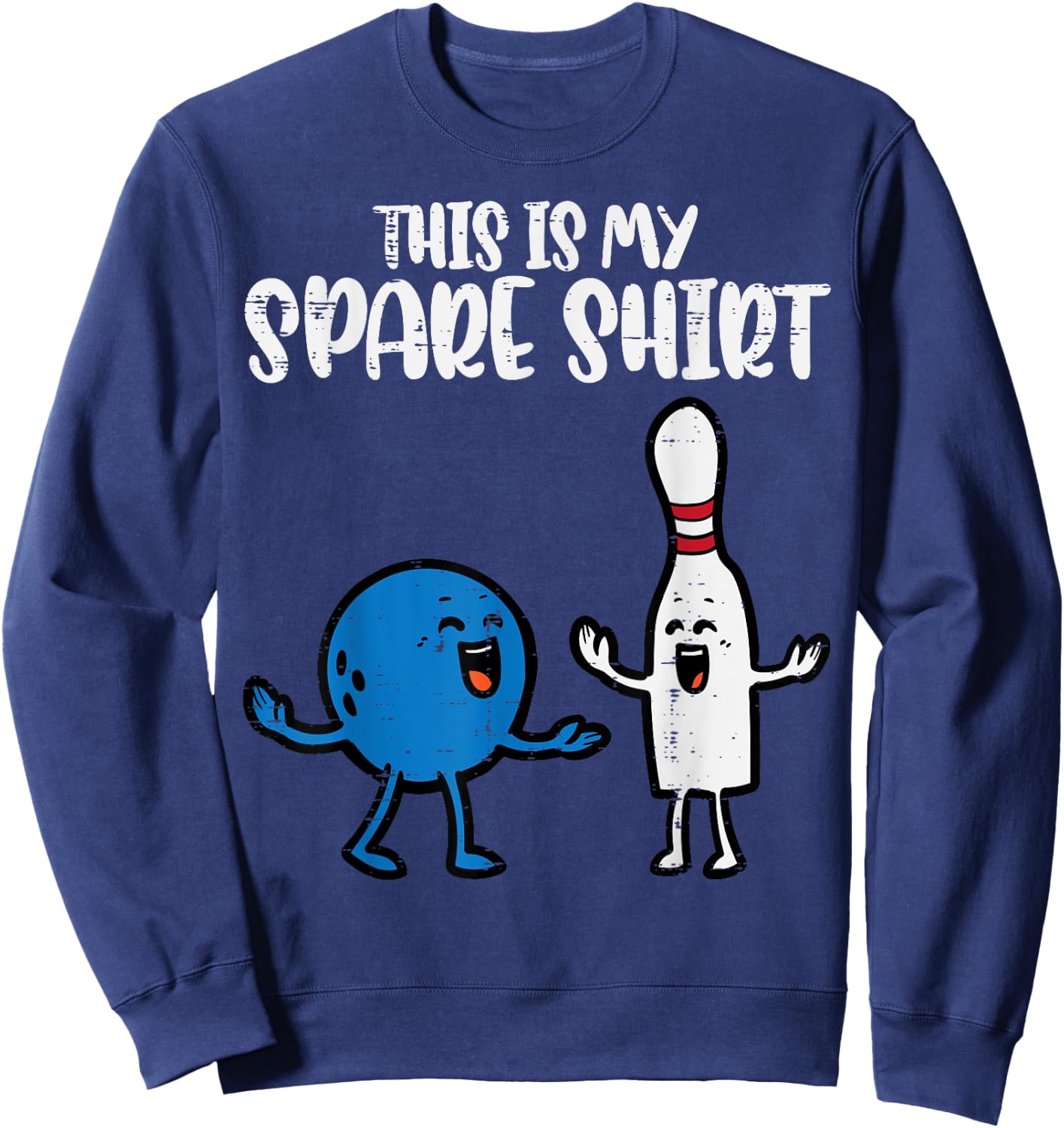 Bowling This Is My Spare Shirt Bowler Kids Boys Girl Toddler Sweatshirt - Sweatshirt | Navy