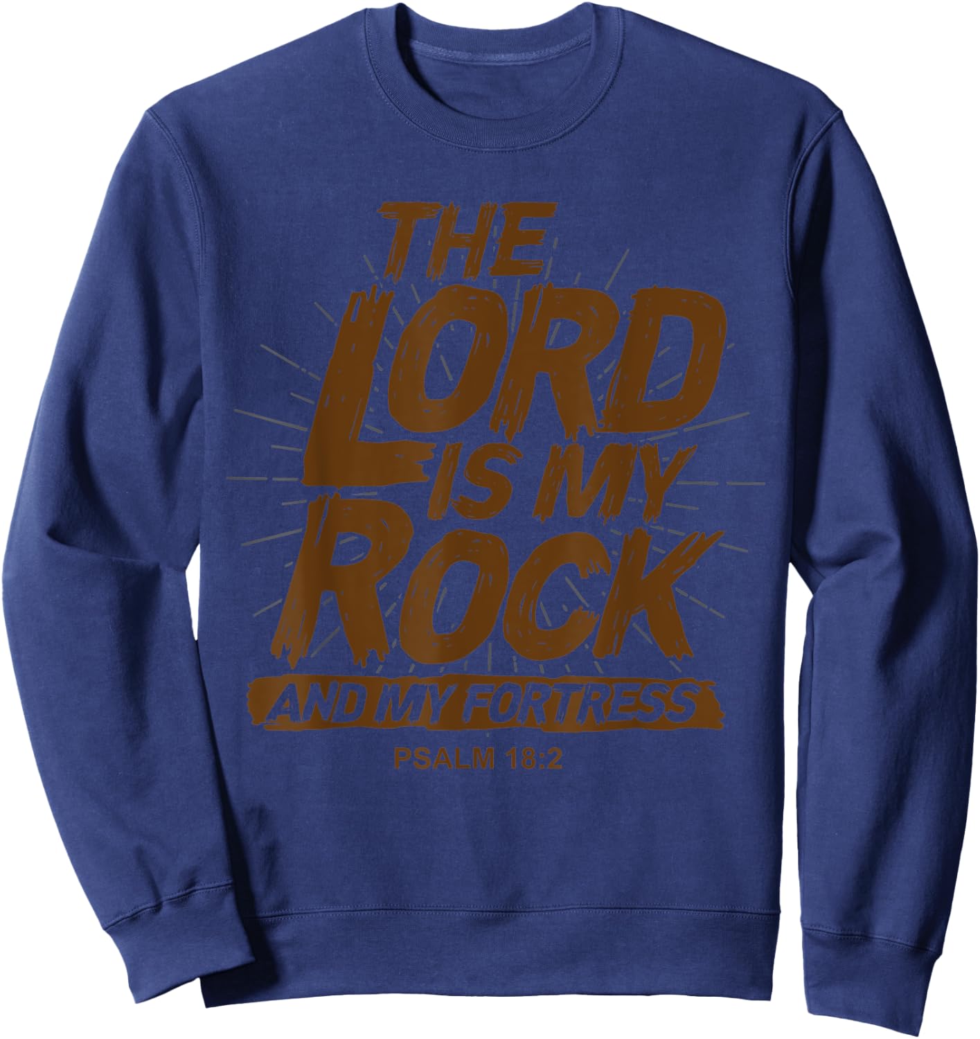 The Lord Is My Rock Prayer Sweatshirt - Sweatshirt | Navy