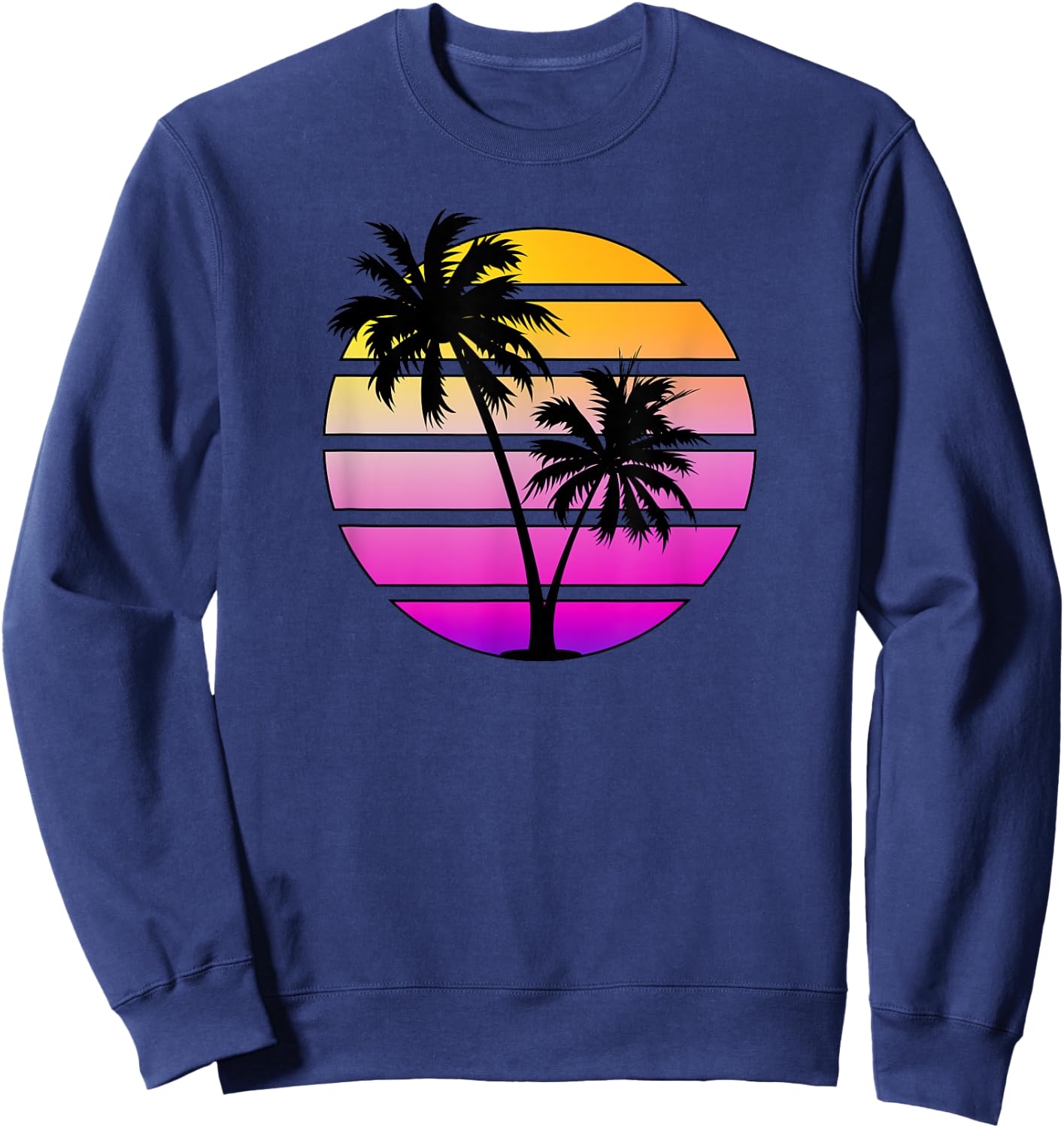 Synthwave Sunset Shirt Sweatshirt - Sweatshirt | Navy