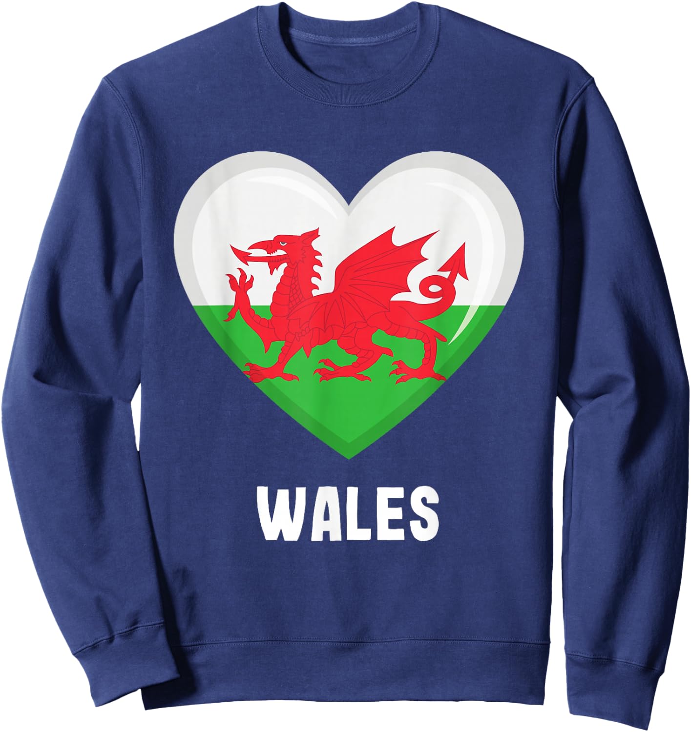 Welsh Flag Jersey | Welsh Sweatshirt - Sweatshirt | Navy