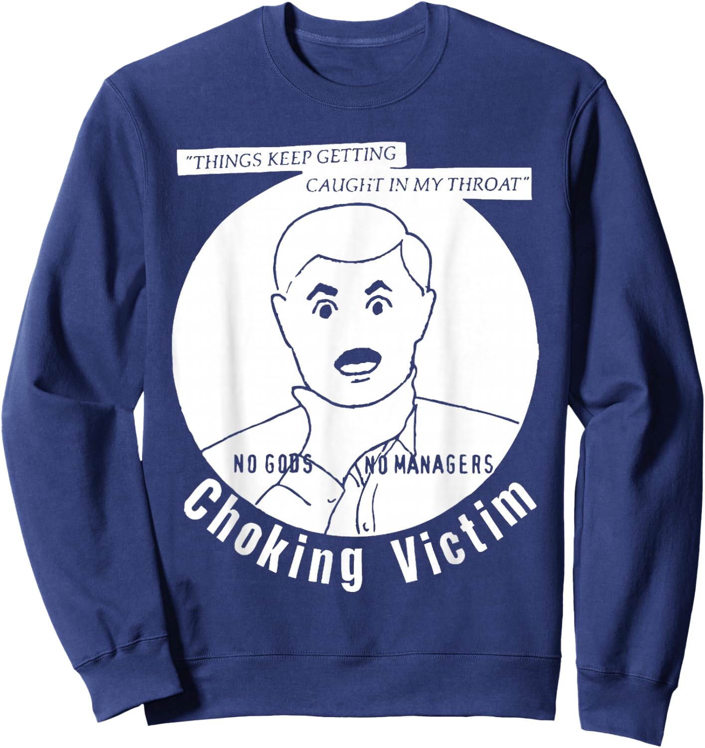 Choking Victim - Caught in My Throat Sweatshirt - Sweatshirt | Navy