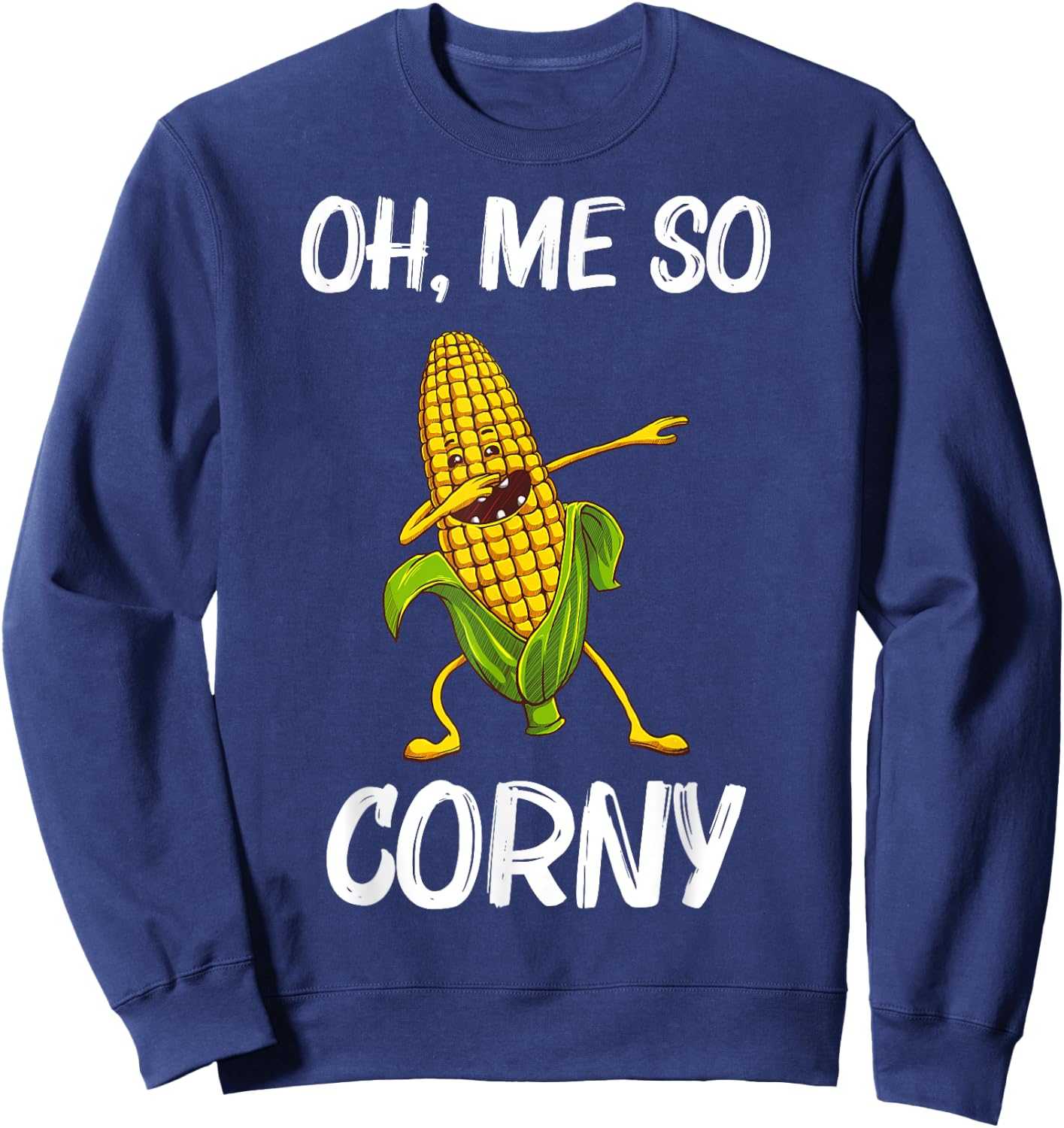 Funny Corn Gift Women Corn On The Cob Costume Farmer Sweatshirt - Sweatshirt | Navy