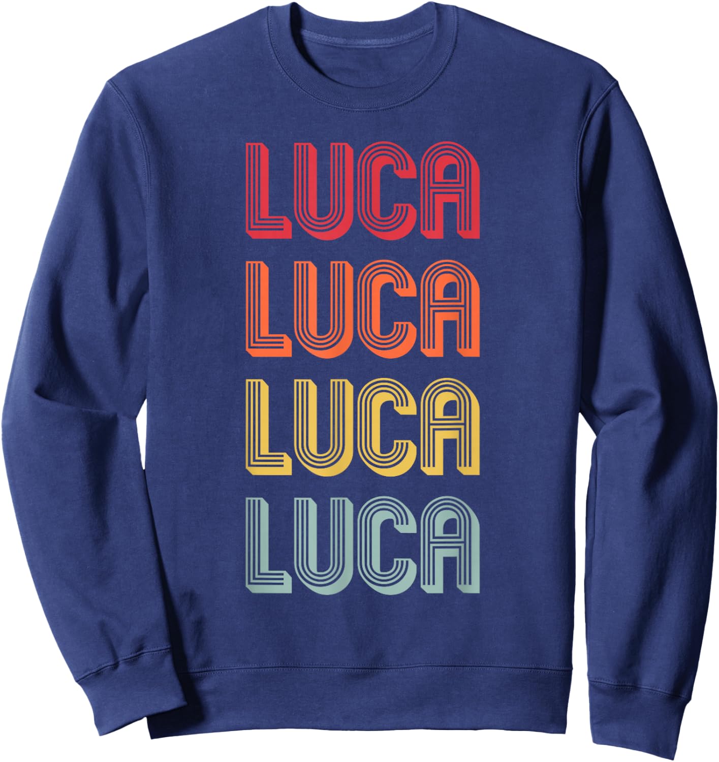 Luca Gift Name Personalized Funny Retro Vintage Birthday Sweatshirt - Sweatshirt | Navy