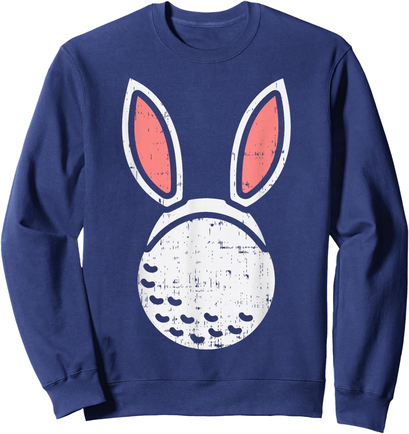 Golf Ball Bunny Ears Funny Golfing Easter Golfer Gift Sweatshirt - Sweatshirt | Navy
