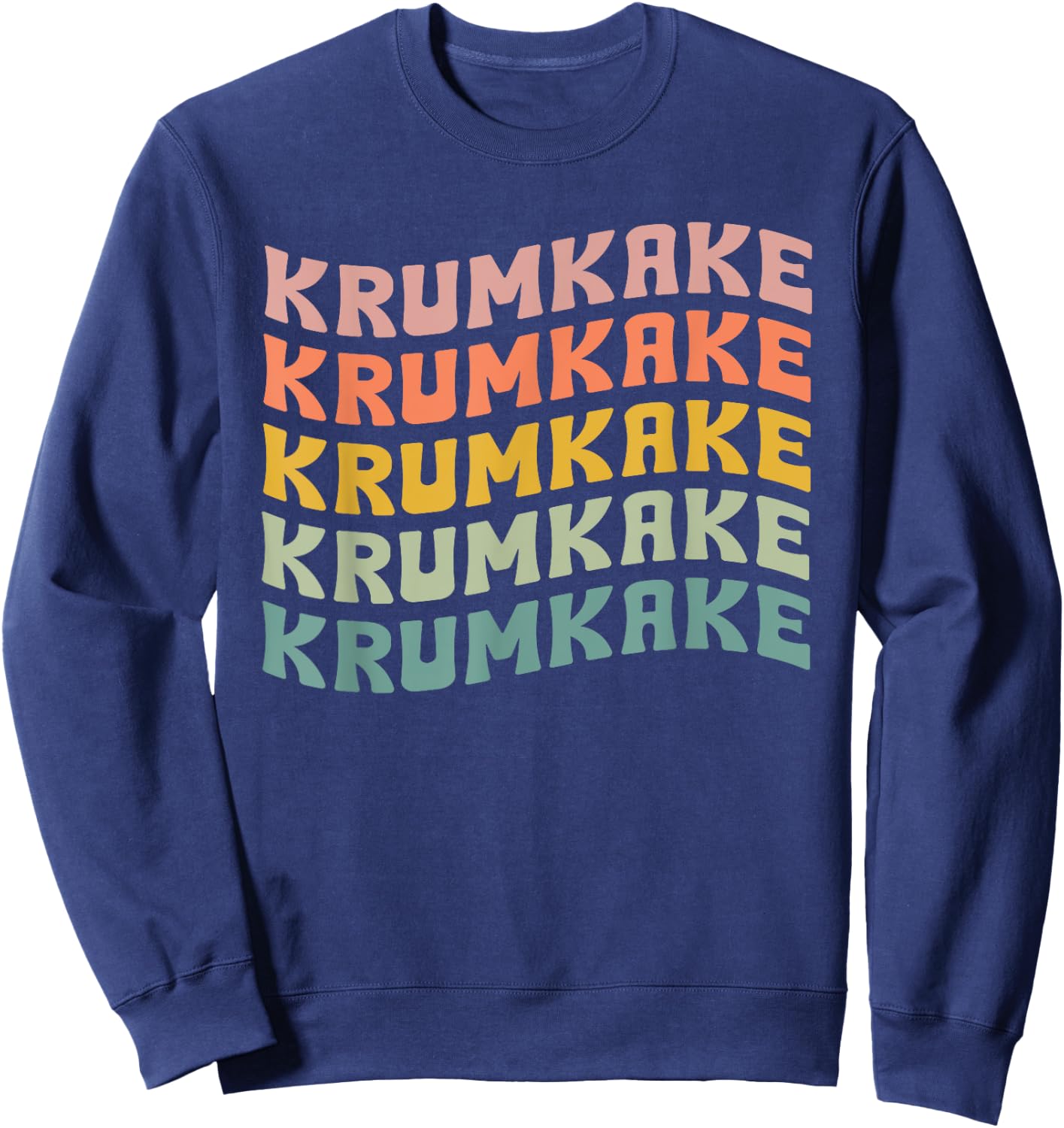 Krumkake Typeset Apparel Scandinavian Waffer Lovers Sweatshirt - Sweatshirt | Navy
