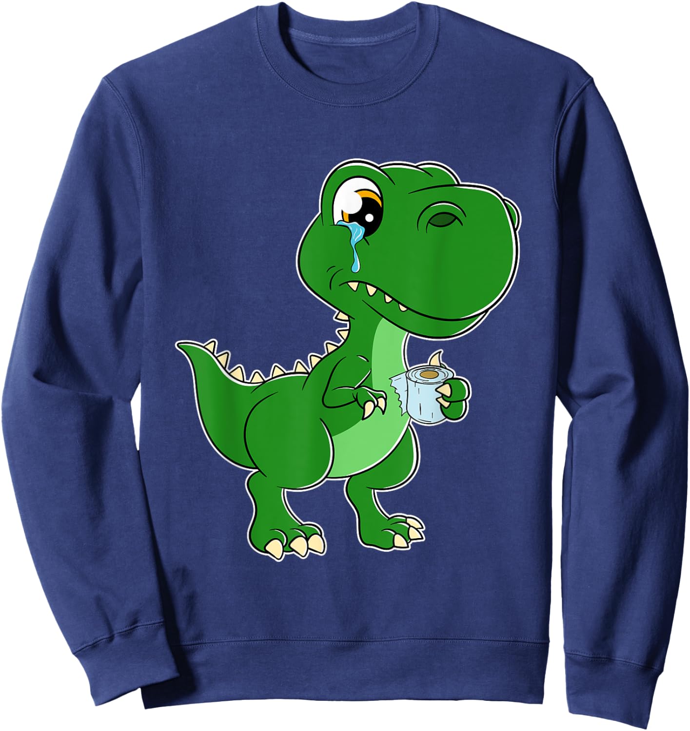 The struggle is real funny T-Rex Toilet Paper Sweatshirt - Sweatshirt | Navy
