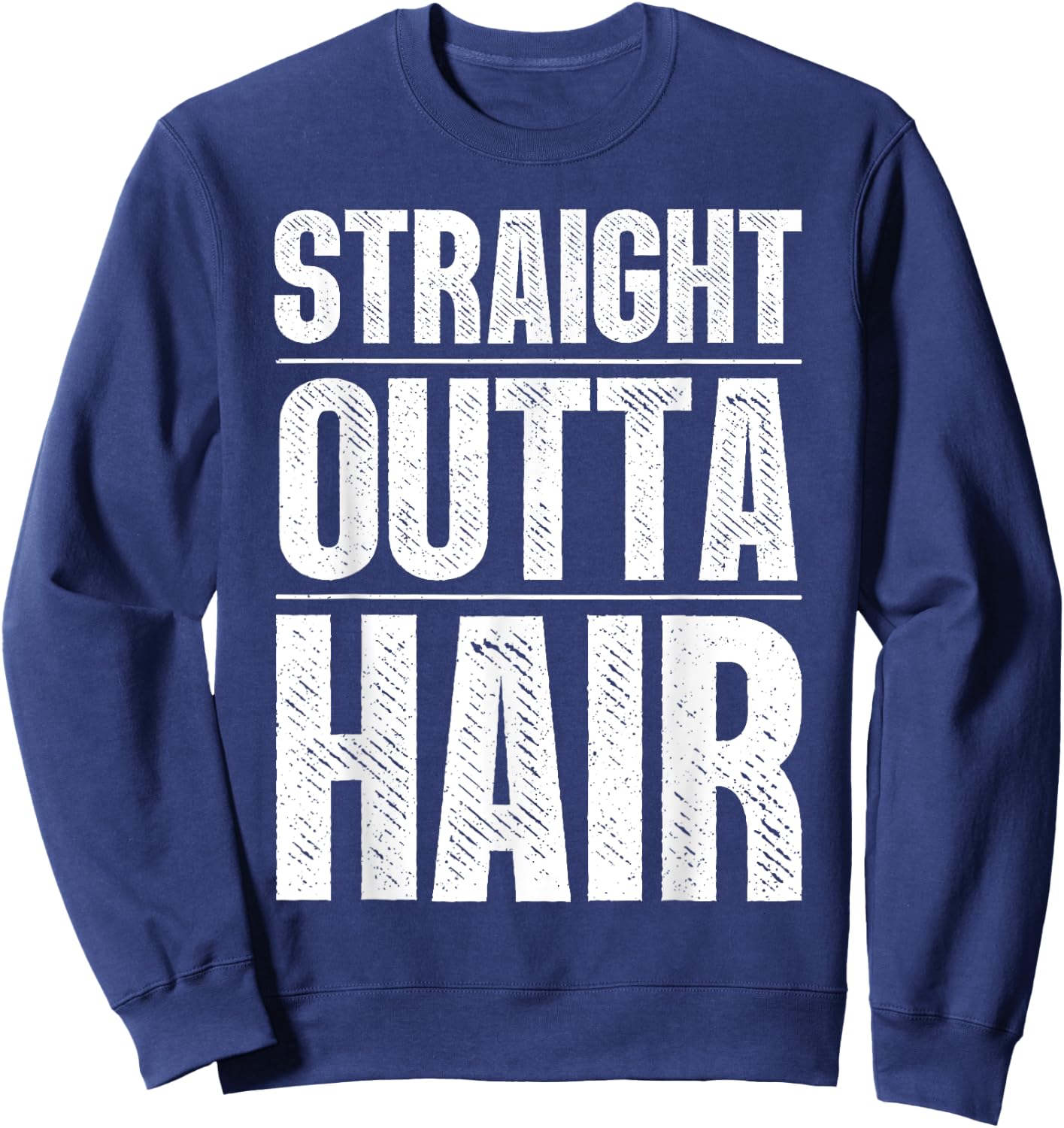 Funny Bald Man Design Dad Joke Bald Head Bald Guys Sweatshirt - Sweatshirt | Navy