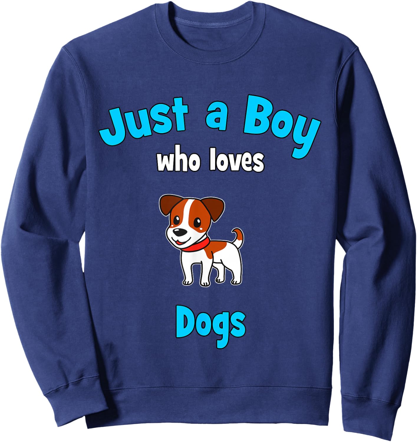 Dog Shirt for Boys | Children's Dog Sweatshirt - Sweatshirt | Navy