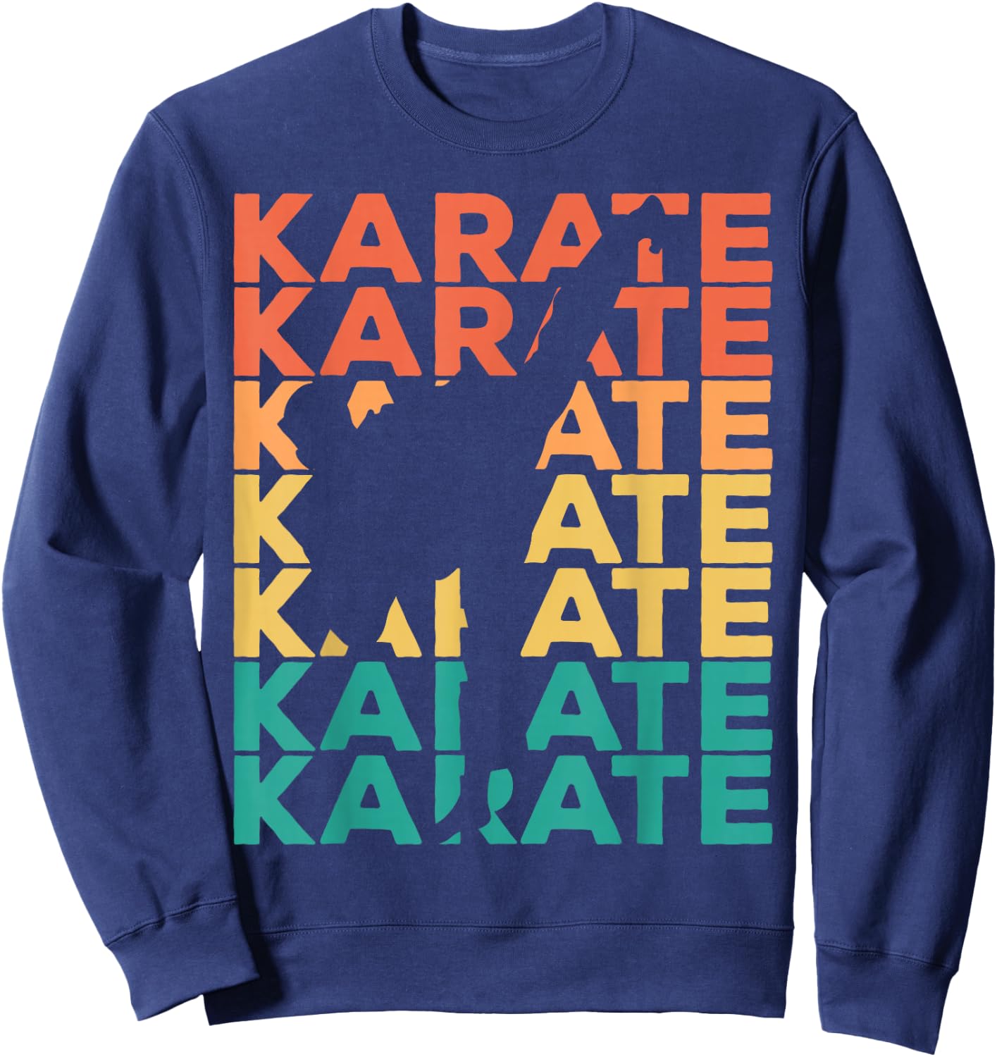 Retro Vintage Karate Gift Karateka Small Sweatshirt - Sweatshirt | Navy