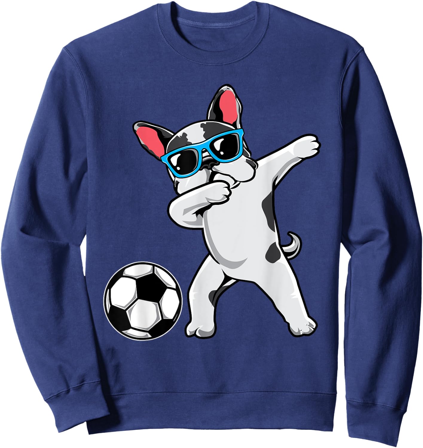 Dabbing French Bulldog Cute Frenchie Dab Soccer Boys Gift Sweatshirt - Sweatshirt | Navy