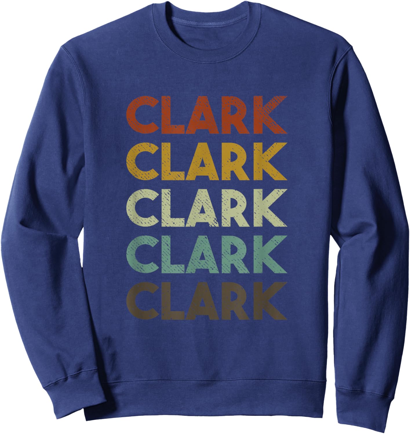 Retro Clark Vintage 80s Style Sweatshirt - Sweatshirt | Navy