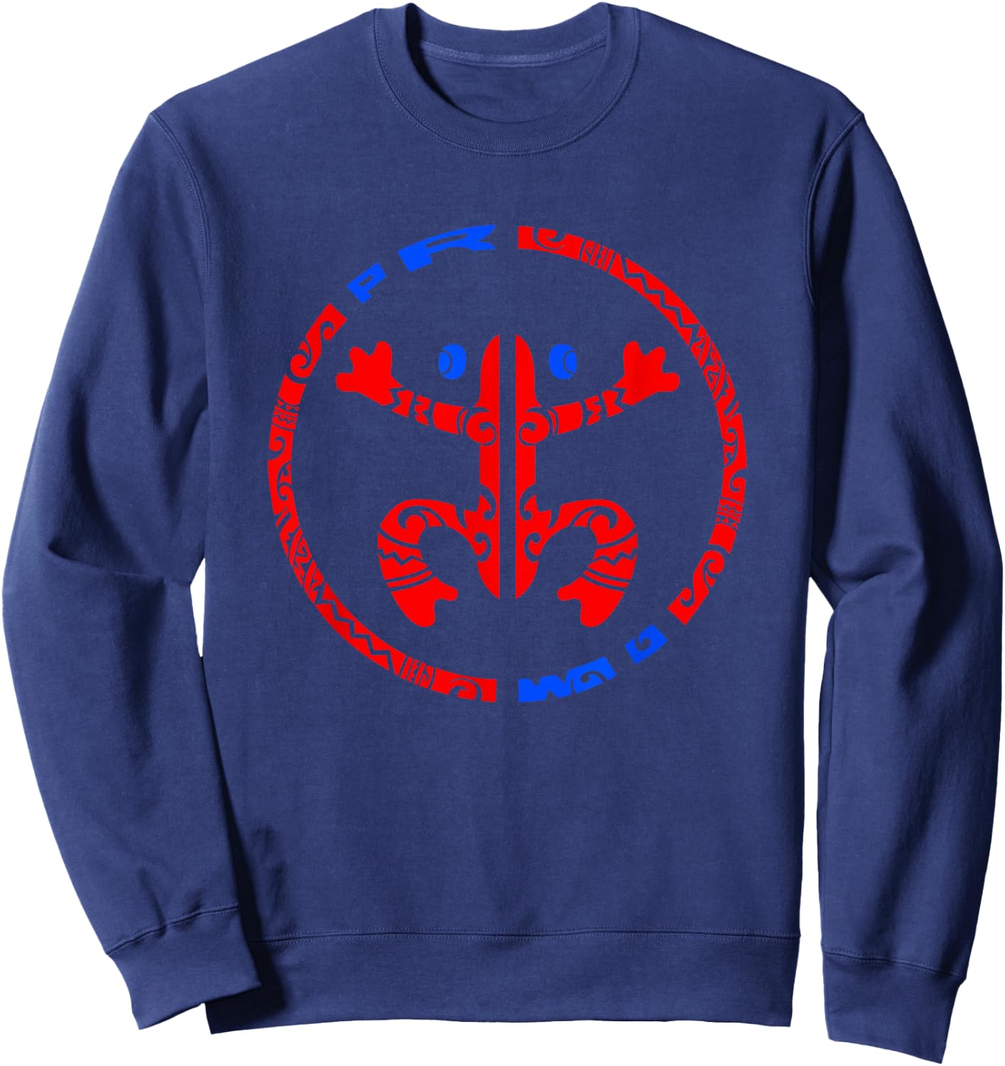 Puerto Rico Coqui Frog Taino - Boricua Tradition Small Sweatshirt - Sweatshirt | Navy