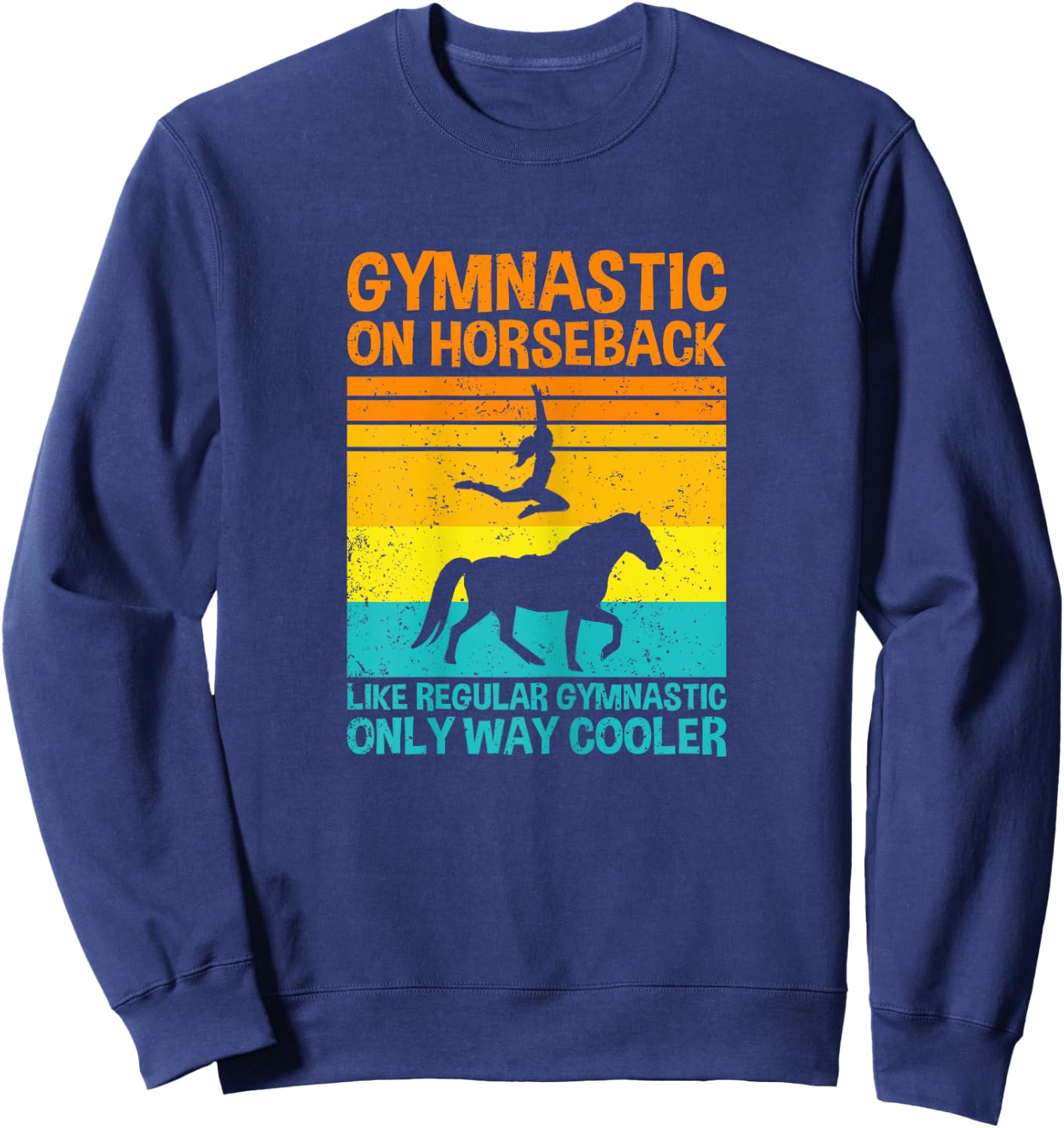 Gymnastic On Horseback, Horse Vaulting Sweatshirt - Sweatshirt | Navy