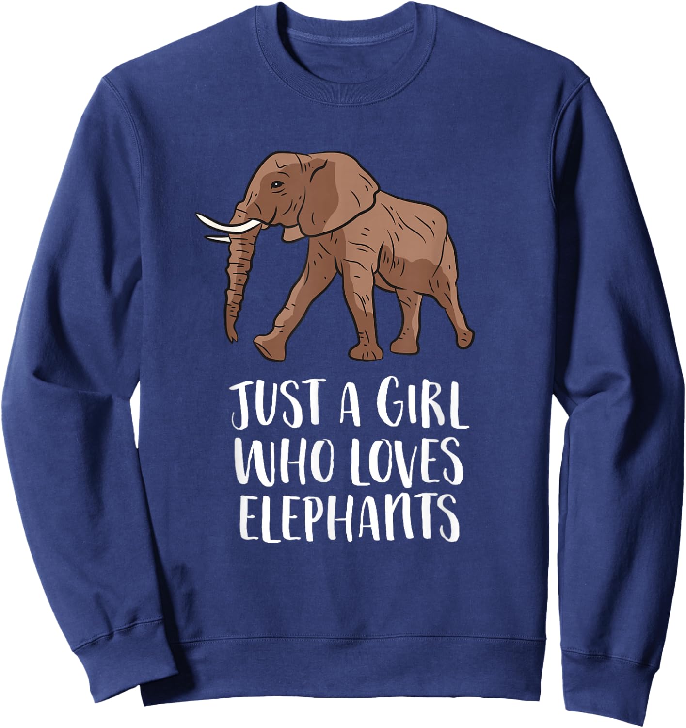 Just a Girl Who Loves Elephants Sweatshirt - Sweatshirt | Navy