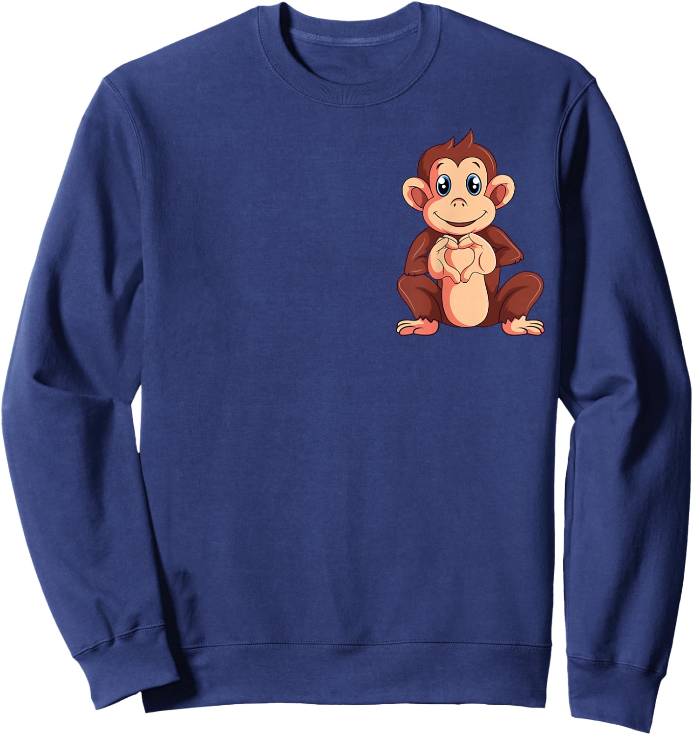 Monkey Lover Boys Girls Kids Women Sweatshirt - Sweatshirt | Navy