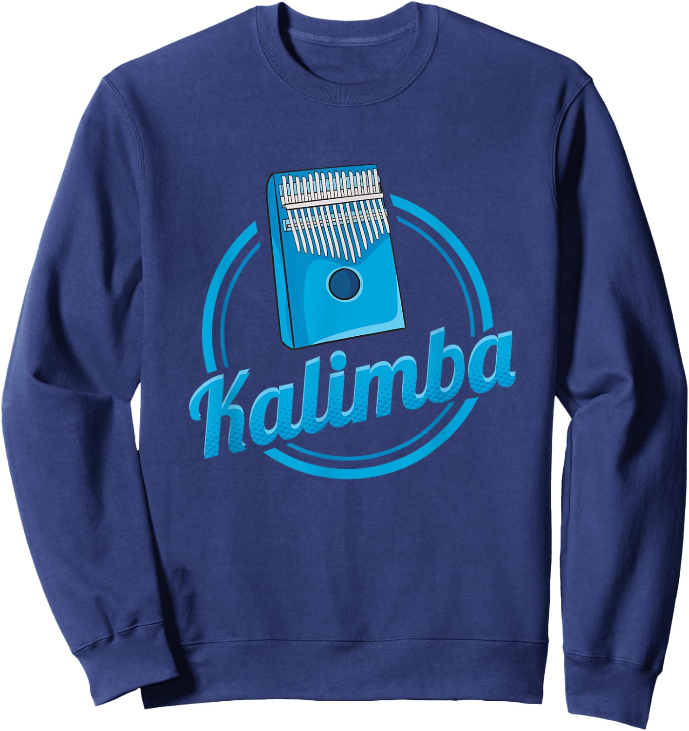 Blue Idiophone Design for Kalimba Players Sweatshirt - Sweatshirt | Navy