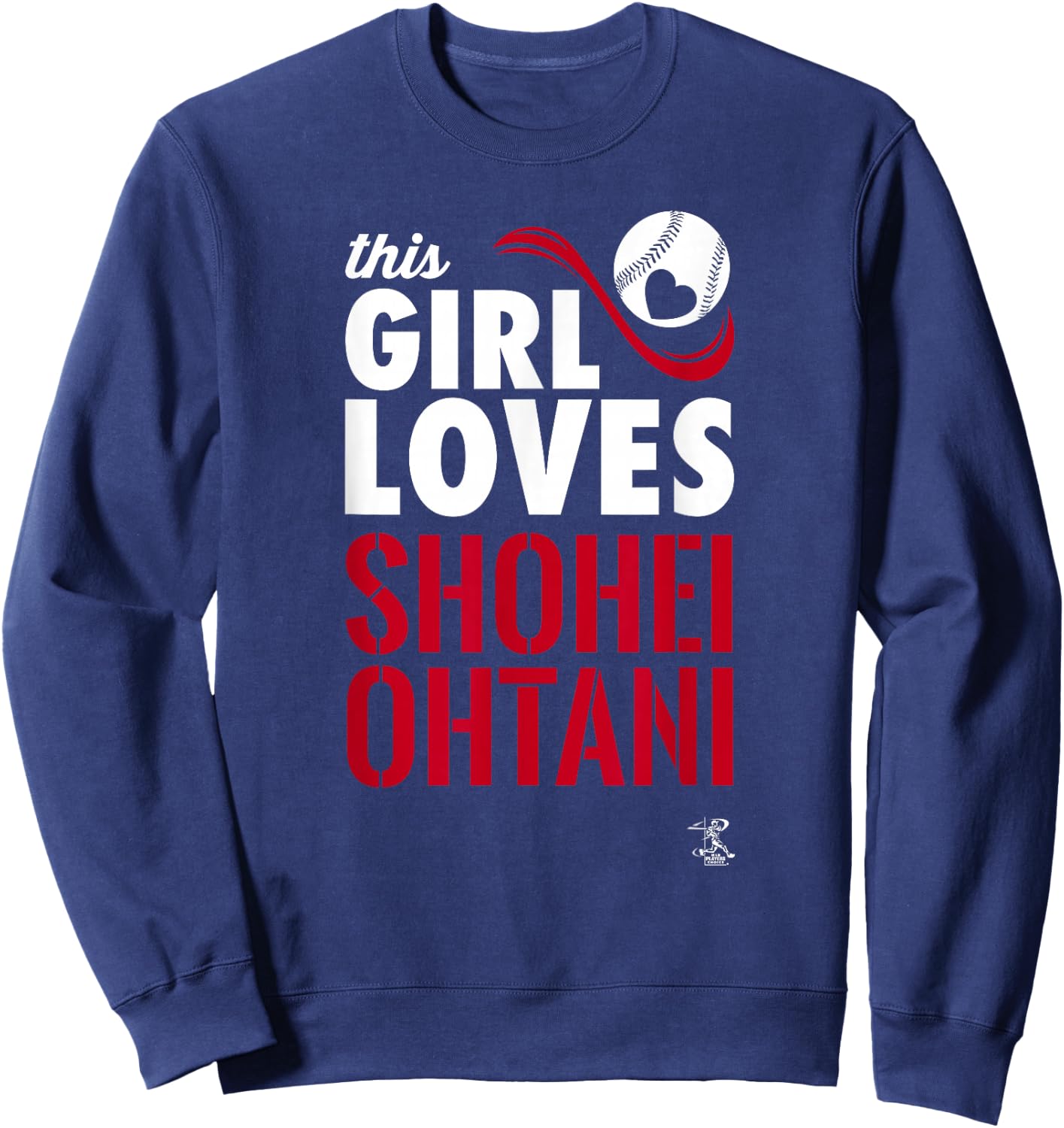 Shohei Ohtani This Girl Loves Los Angeles Baseball MLBPA Sweatshirt - Sweatshirt | Navy
