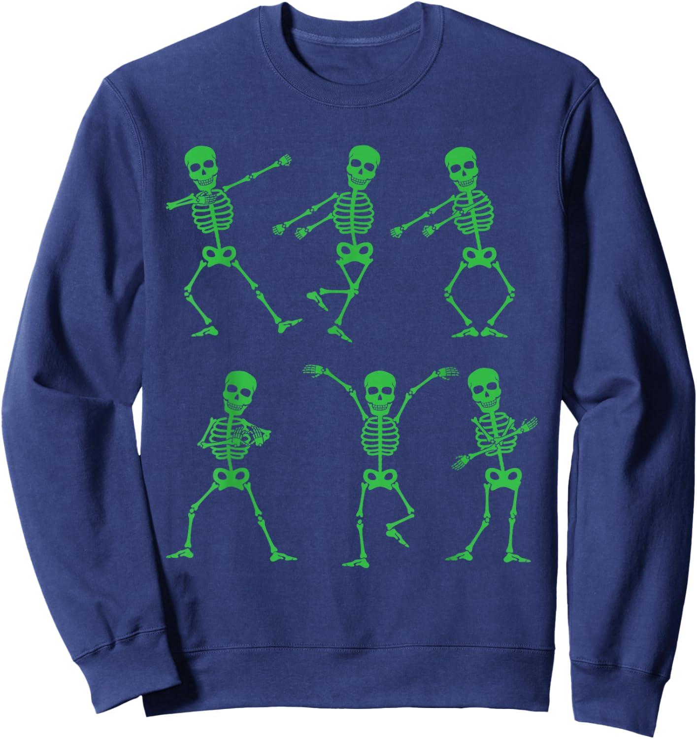 Happy Halloween Dancing Skeletons Skull Party Adults Kids Sweatshirt - Sweatshirt | Navy