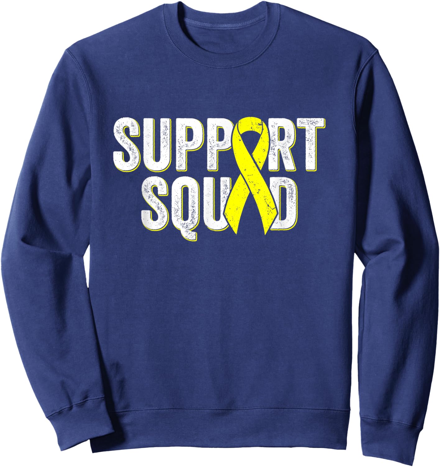 Endometriosis Awareness - Support Squad Endo Support Ribbon Sweatshirt - Sweatshirt | Navy