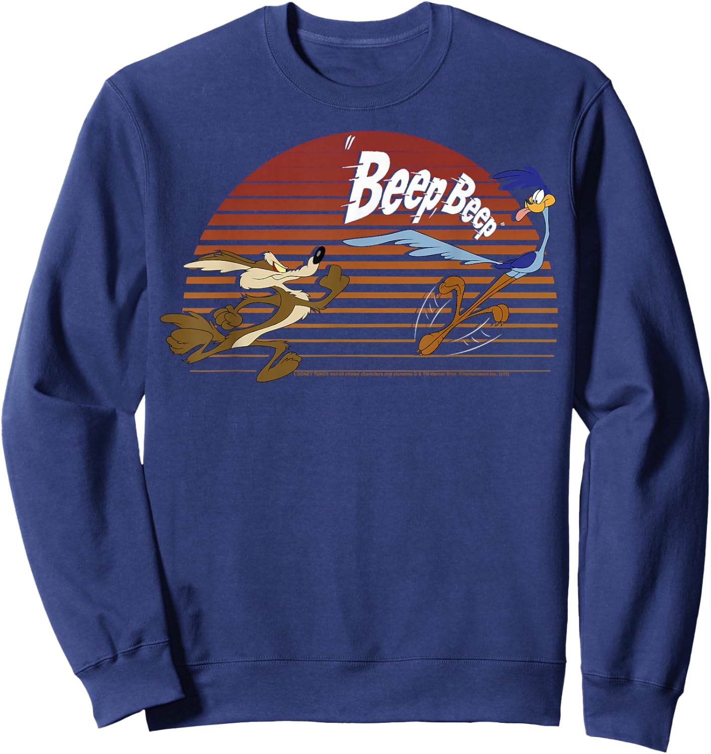 Looney Tunes Wile E. Coyote & Road Runner Beep Beep Chase Sweatshirt - Sweatshirt | Navy