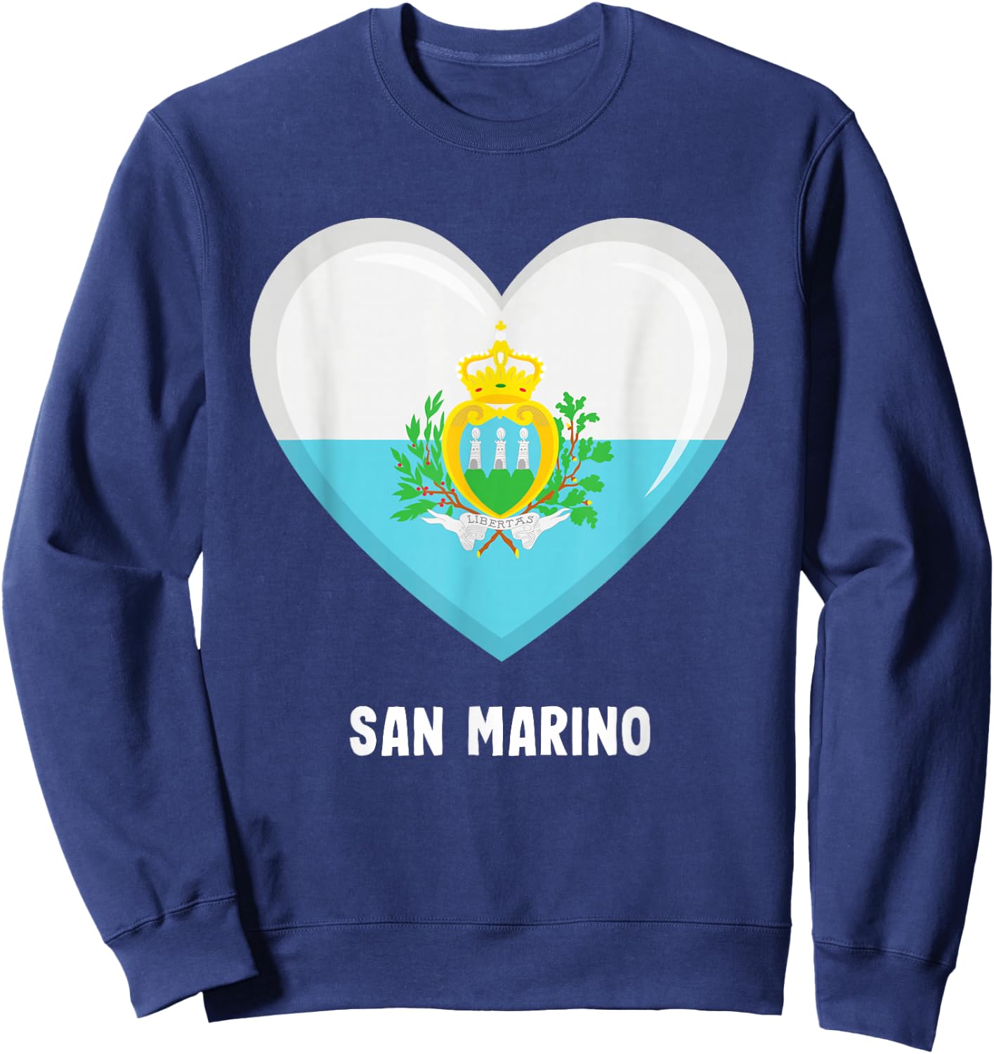 San Marino Flag Jersey | San Marinese Sweatshirt - Sweatshirt | Navy