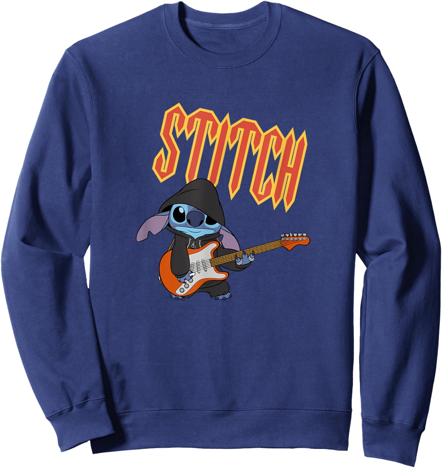 Disney Lilo & Stitch Playing The Guitar Sassy Stitch Poster Sweatshirt - Sweatshirt | Navy
